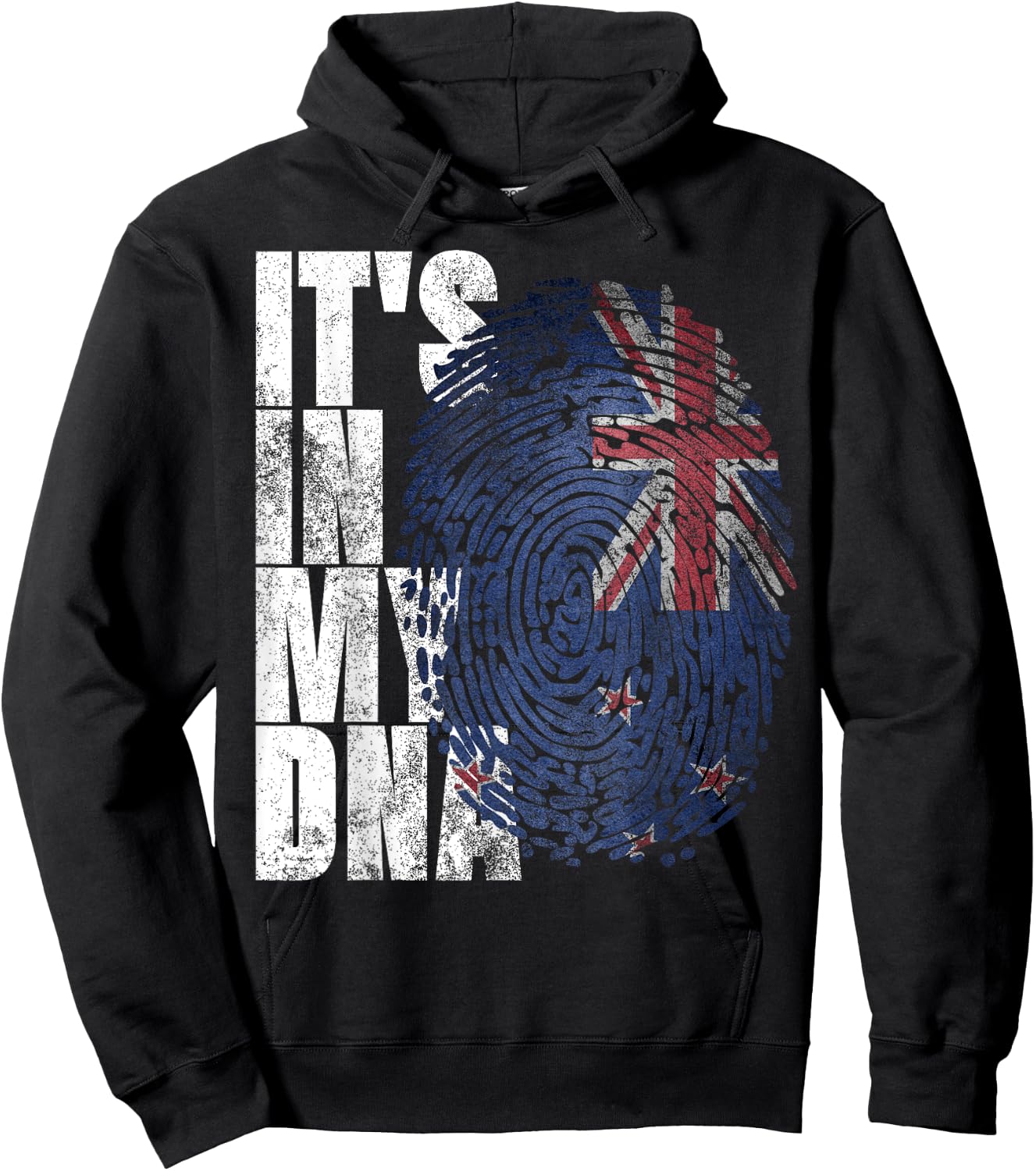 It's In My DNA New Zealand Maori Kiwi Gifts Haka Fan NZ Flag Hoodie - Hoodie | Black