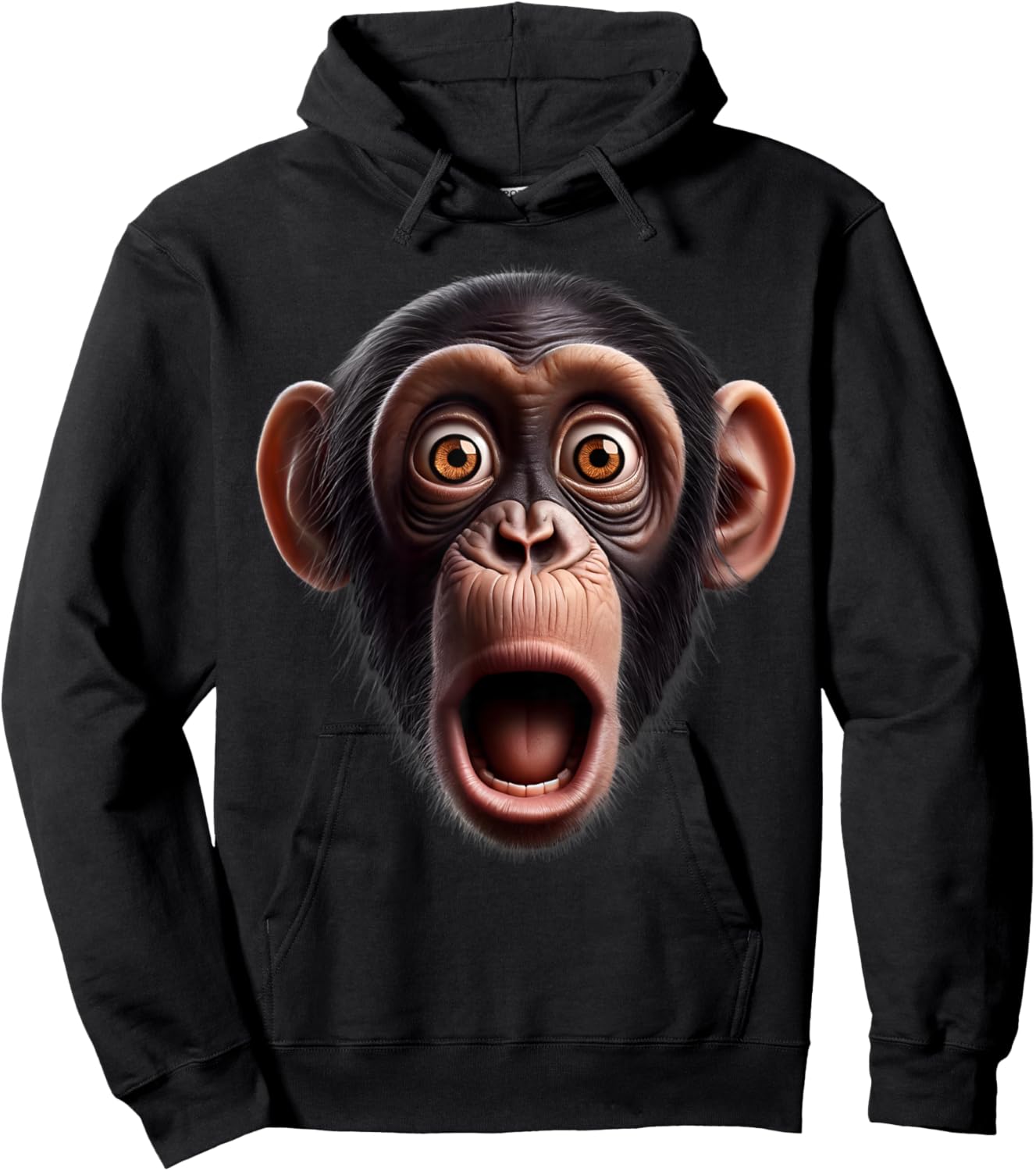 Funny Monkey Face chimpanzee Hoodie - Hoodie | Black