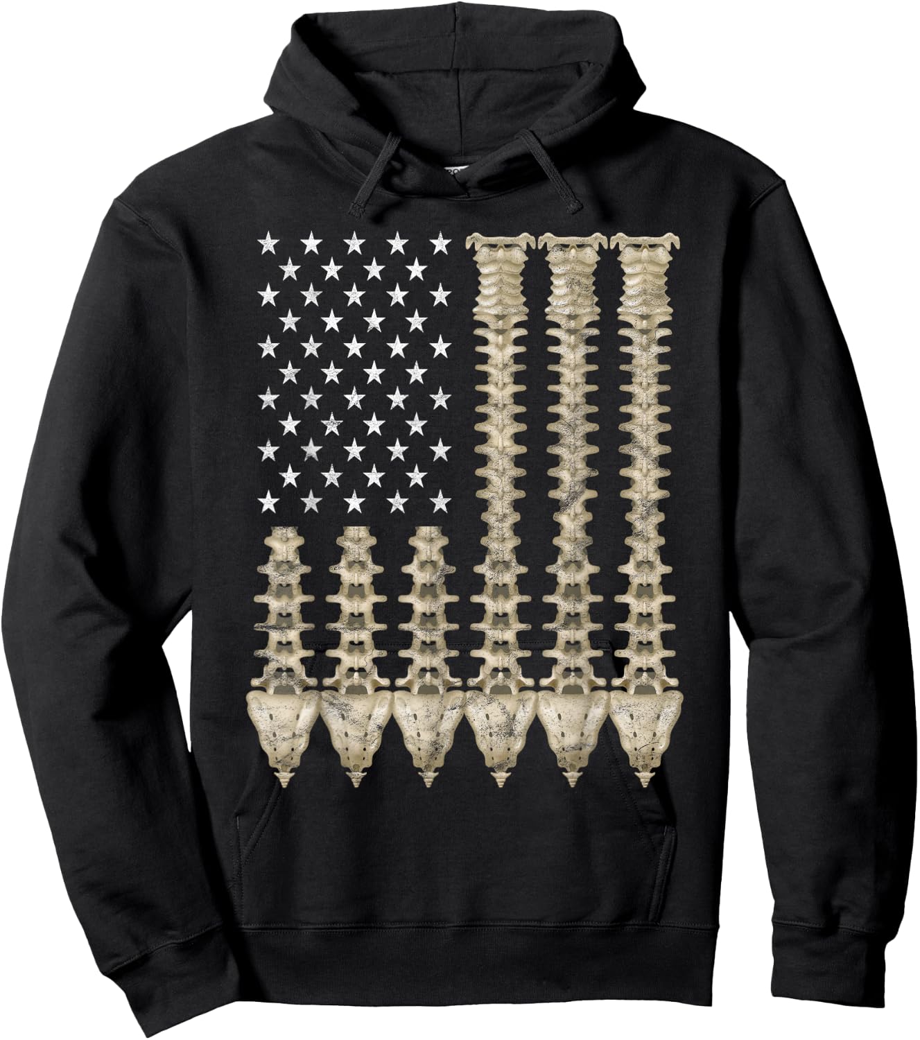 Chiropractors Office Spine Chiropractic American Flag Gift Women Men Hoodie - Hoodie | Black