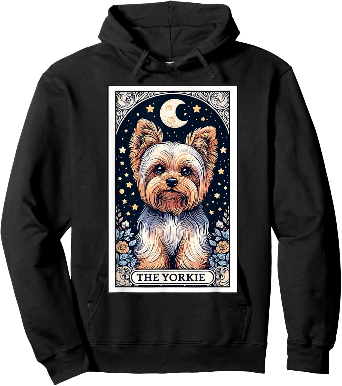 The Yorkie Tarot Card Yorkshire Terrier Dog Lover Men Women. Hoodie - Hoodie | Black