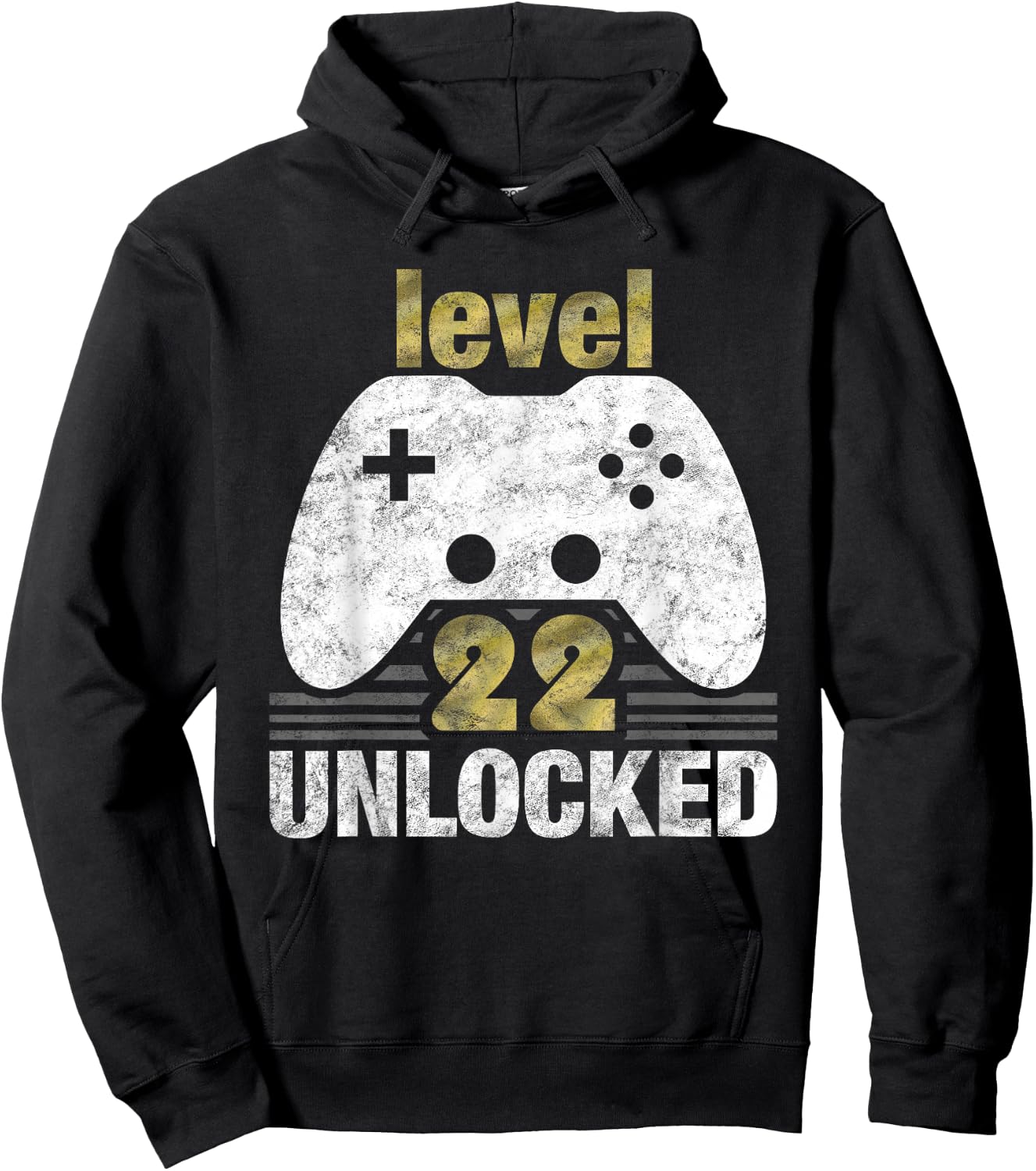 Level 22 Unlocked 22nd Birthday 22 Year Old Gift Gamers Hoodie - Hoodie | Black