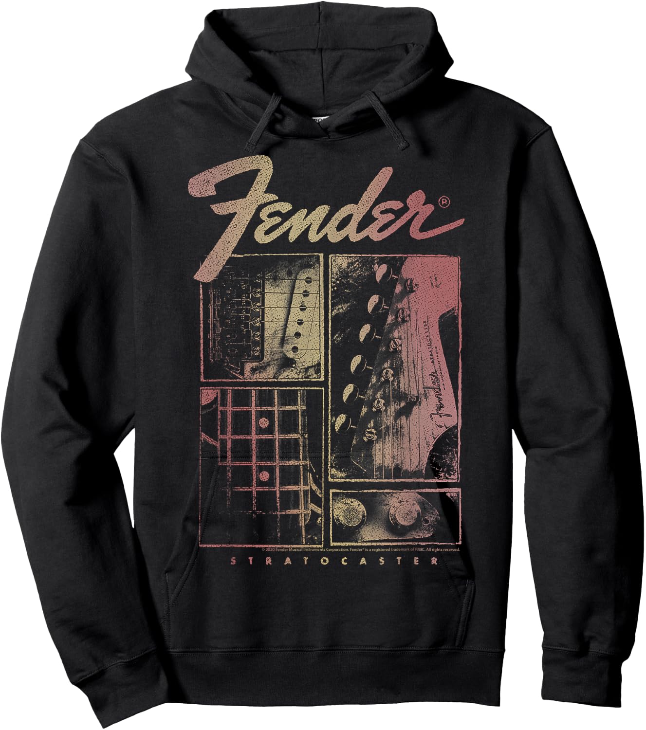 Fender Stratocaster Panels Hoodie - Hoodie | Black