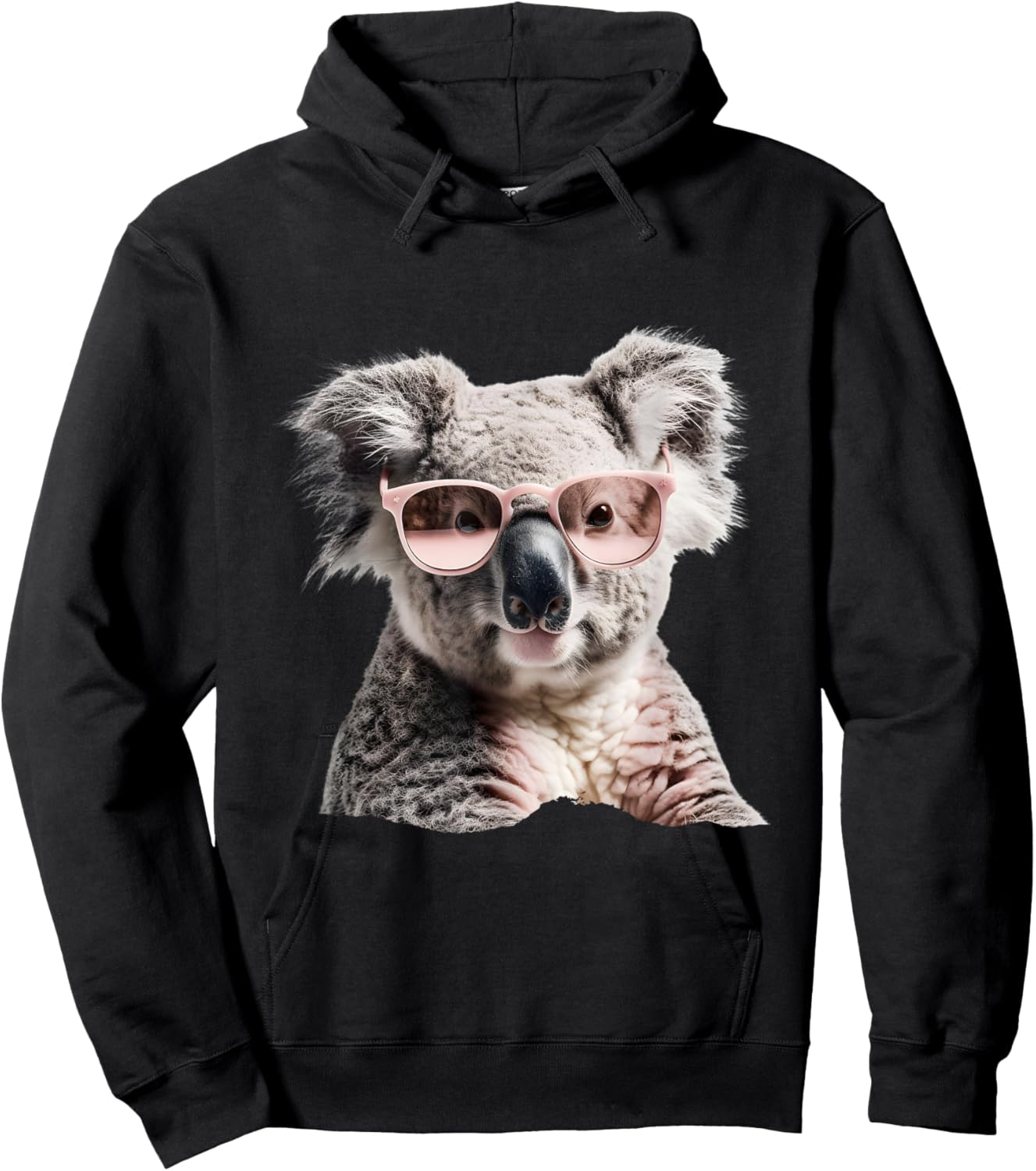 Cute koala with pink sunglasses, Australia, happiness Hoodie - Hoodie | Black