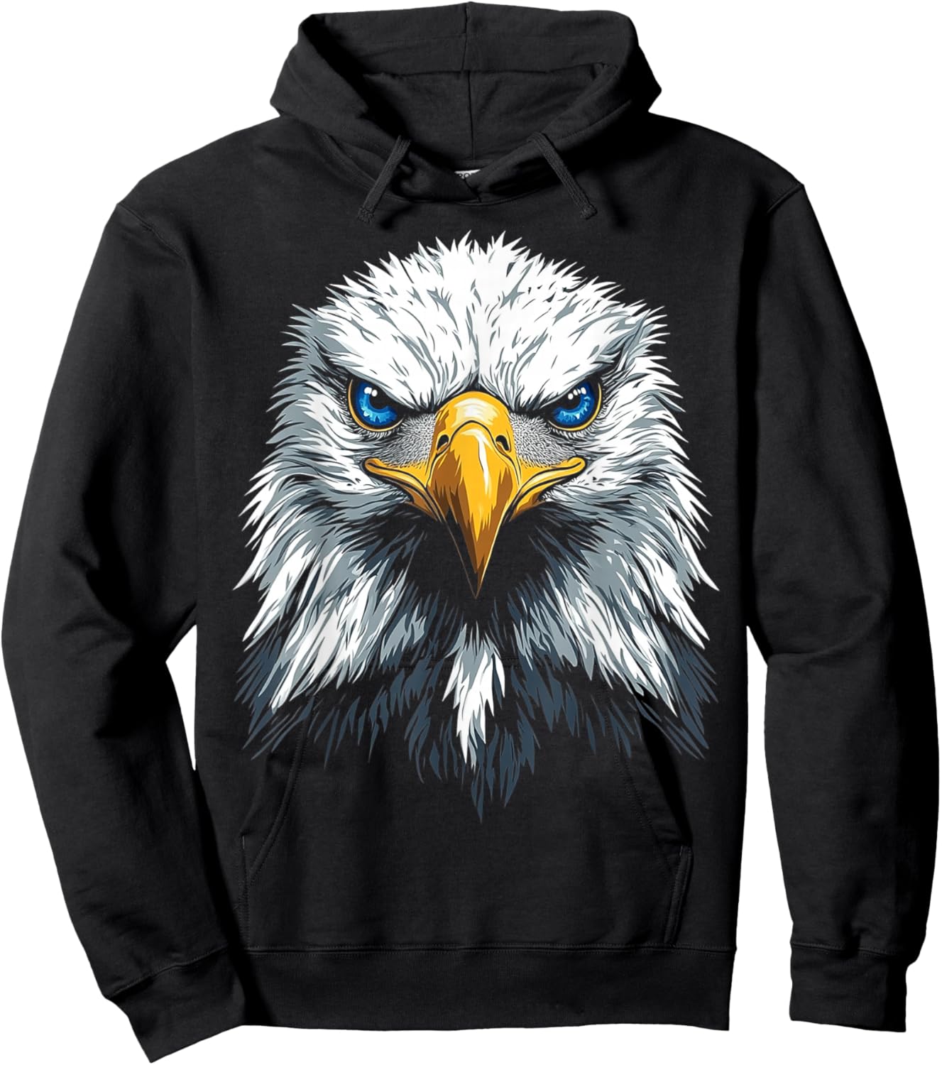 Adler Vogel Grafik Tierkunst Blauaugen Adler Hoodie - Hoodie | Black