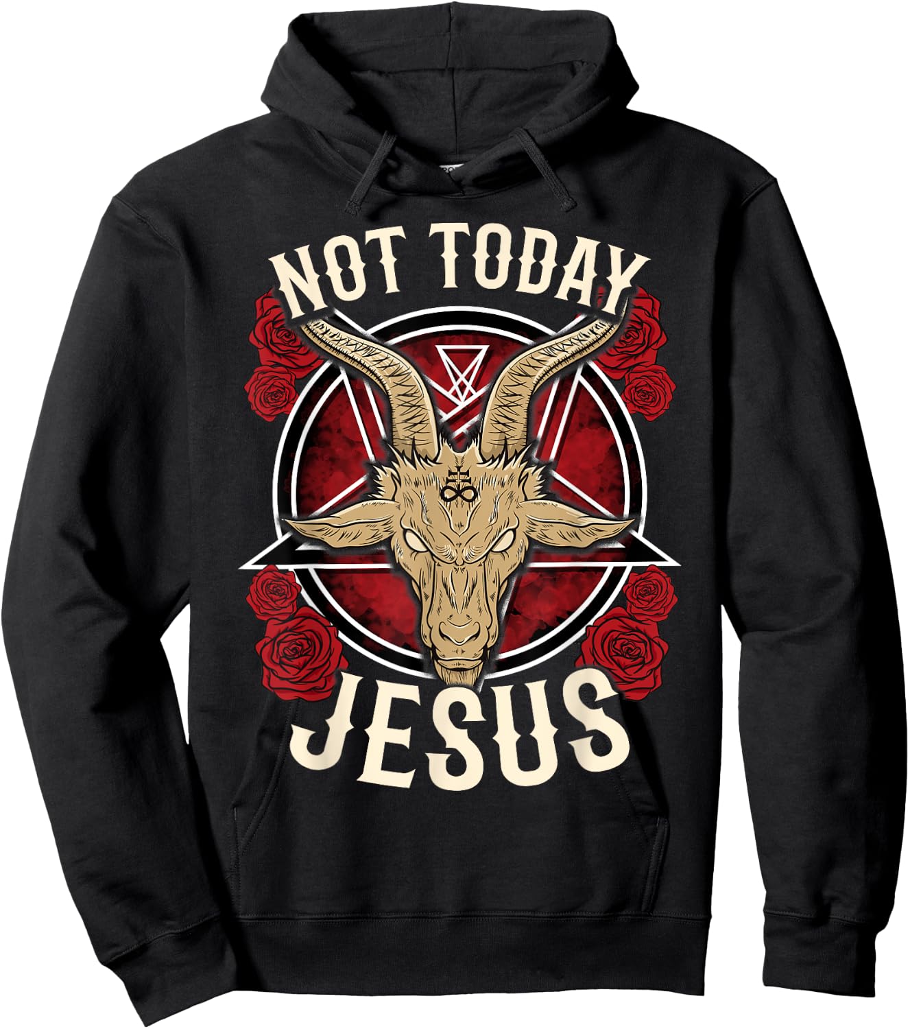 Not Today Jesus I Satanic Atheist Hoodie - Hoodie | Black