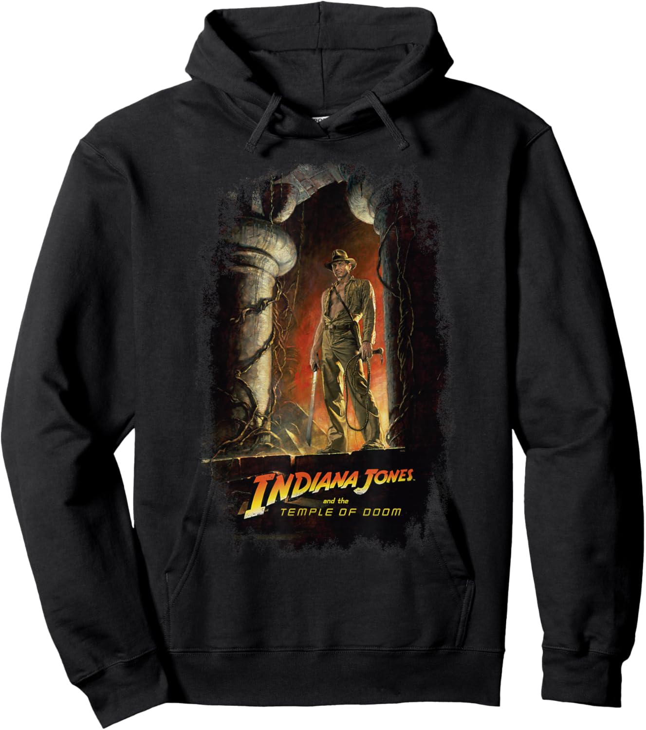 Lucasfilm Indiana Jones and The Temple of Doom Poster Art Hoodie - Hoodie | Black