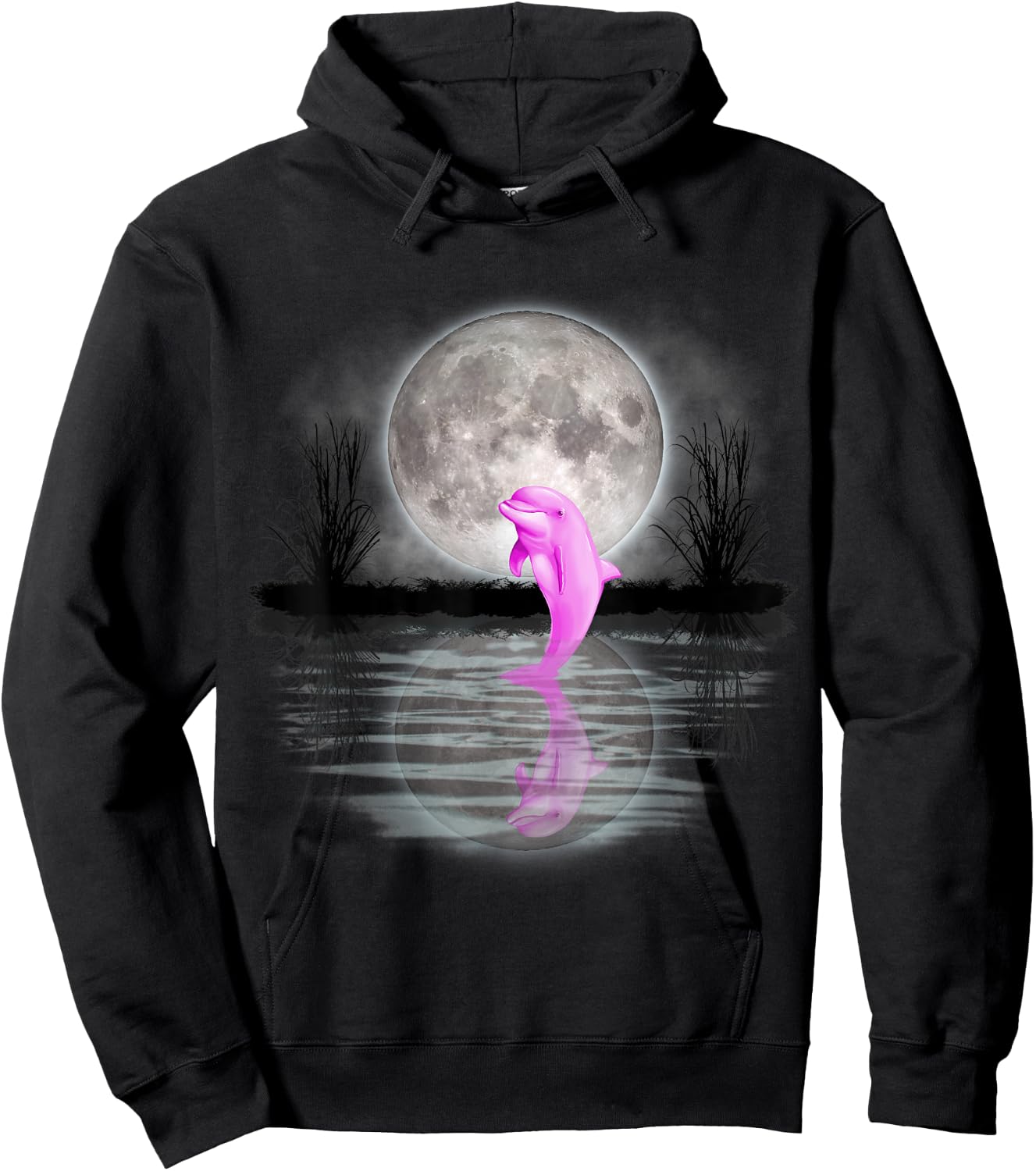 Save the Dolphin Pink Dolphin Gift Girls Women Hoodie - Hoodie | Black