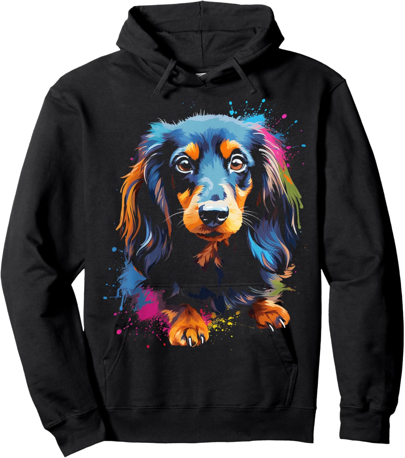 Longhair Dachshund Puppy Best Dog Owner Hoodie - Hoodie | Black