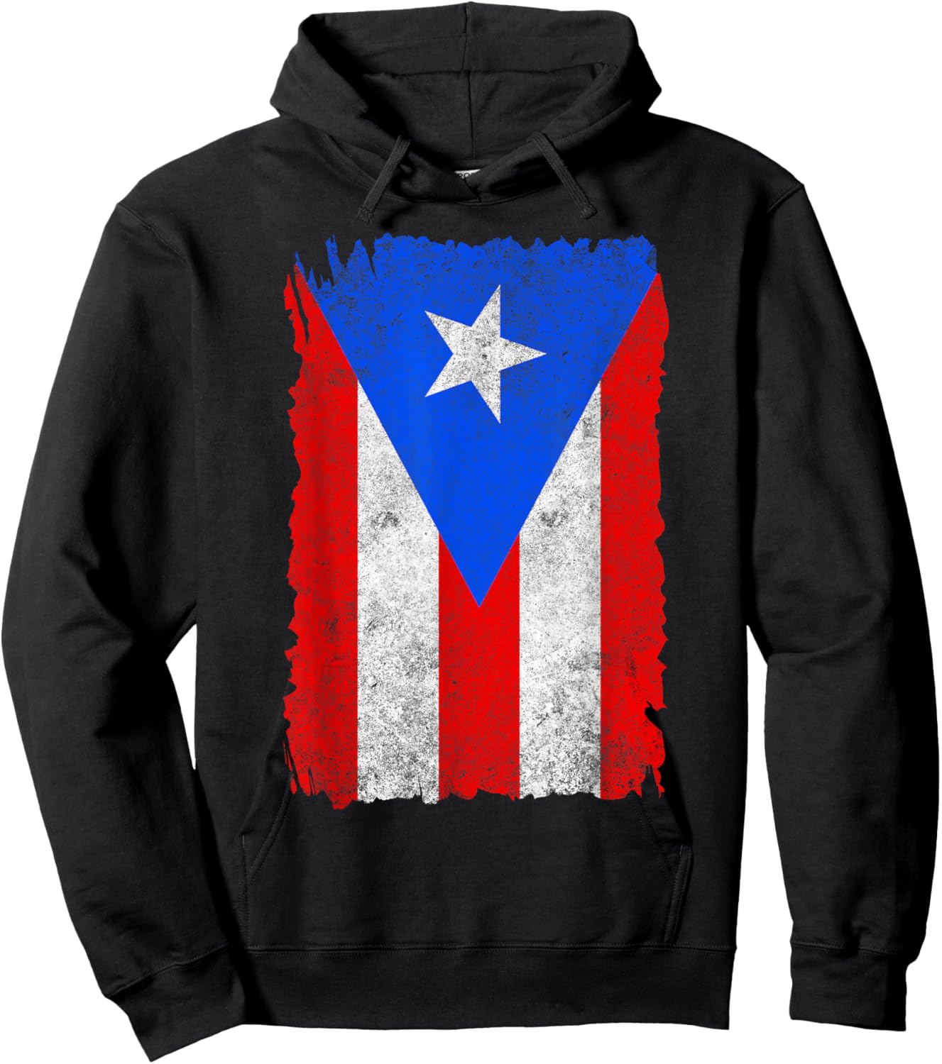 Vintage Boricua Puerto Rican Puerto Rico PR Flag Pride Roots Hoodie - Hoodie | Black