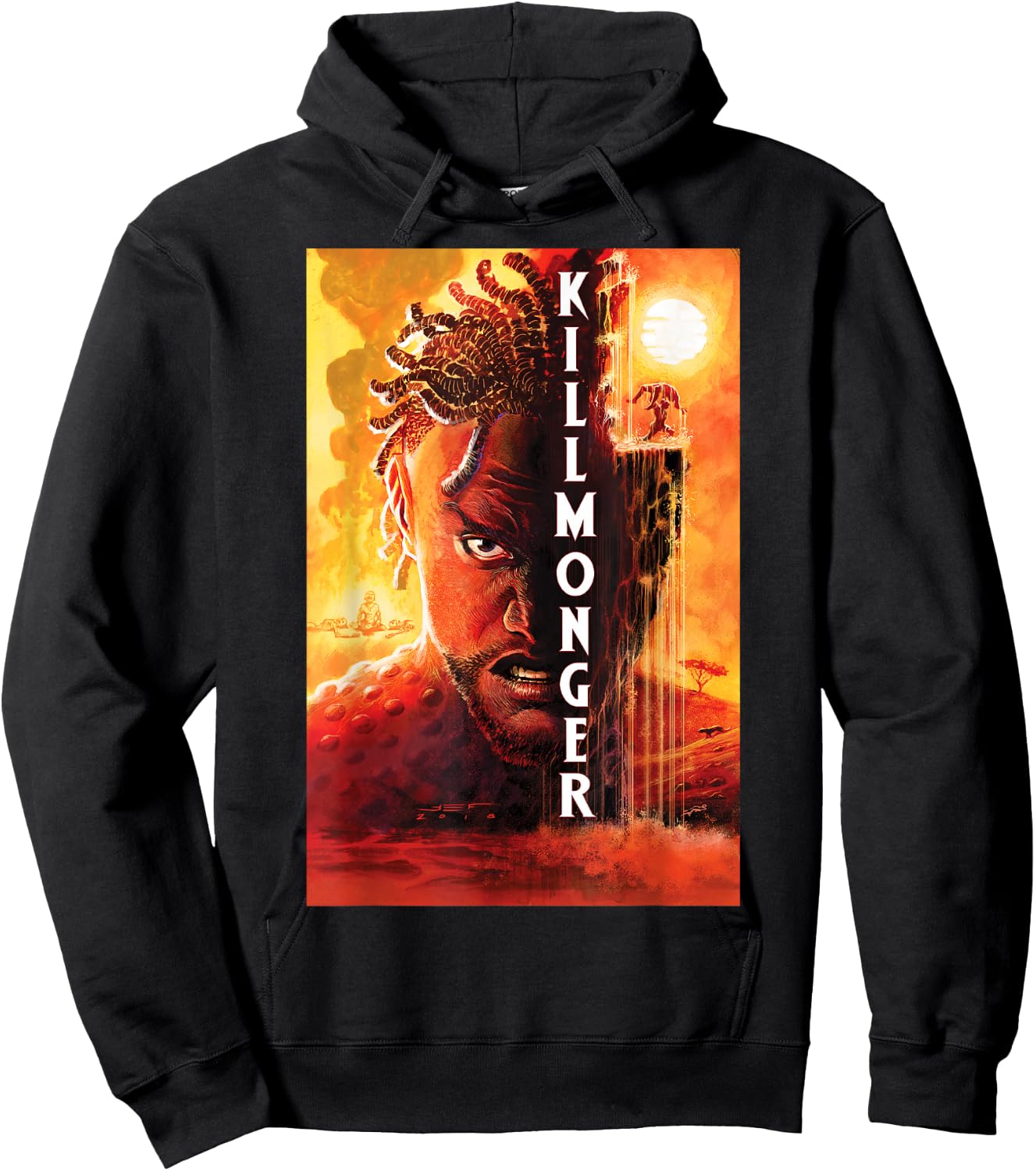 Marvel Comixology Killmonger Revenge Comic Book Cover Hoodie - Hoodie | Black