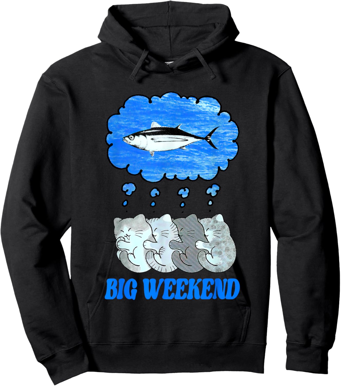 Paperbeatsscissors Big Weekend Cats Dreaming Hoodie - Hoodie | Black