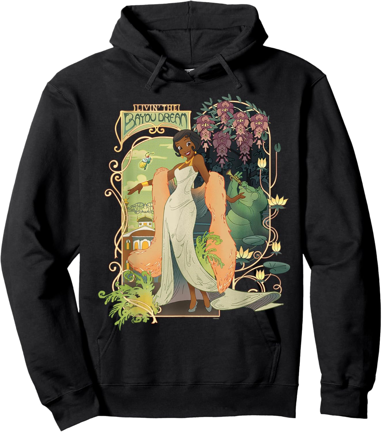 Disney Princess and The Frog Tiana Livin’ The Bayou Dream Hoodie - Hoodie | Black