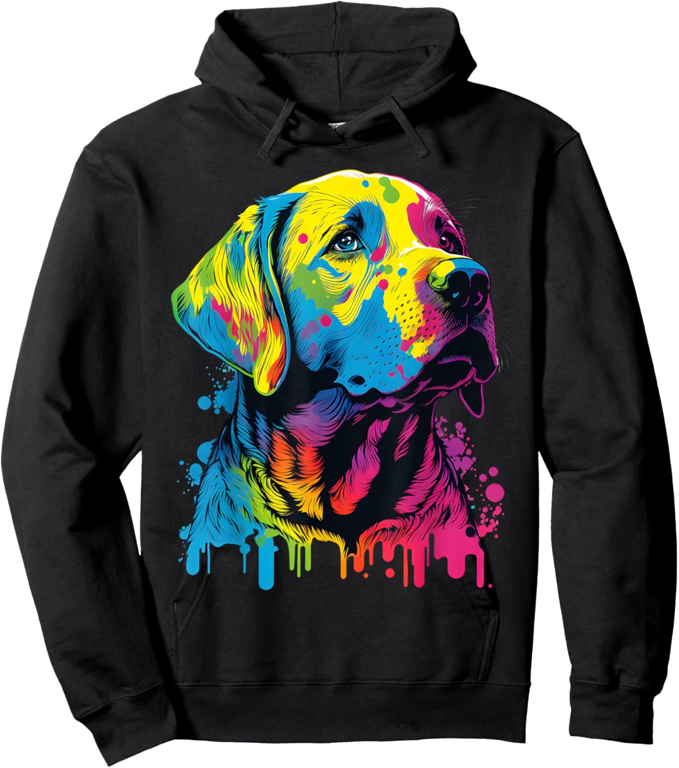 Colorful Pop Art Labrador Retriever For Dog Lover Labs Owner Men Women Girls Kids Hoodie - Hoodie | Black
