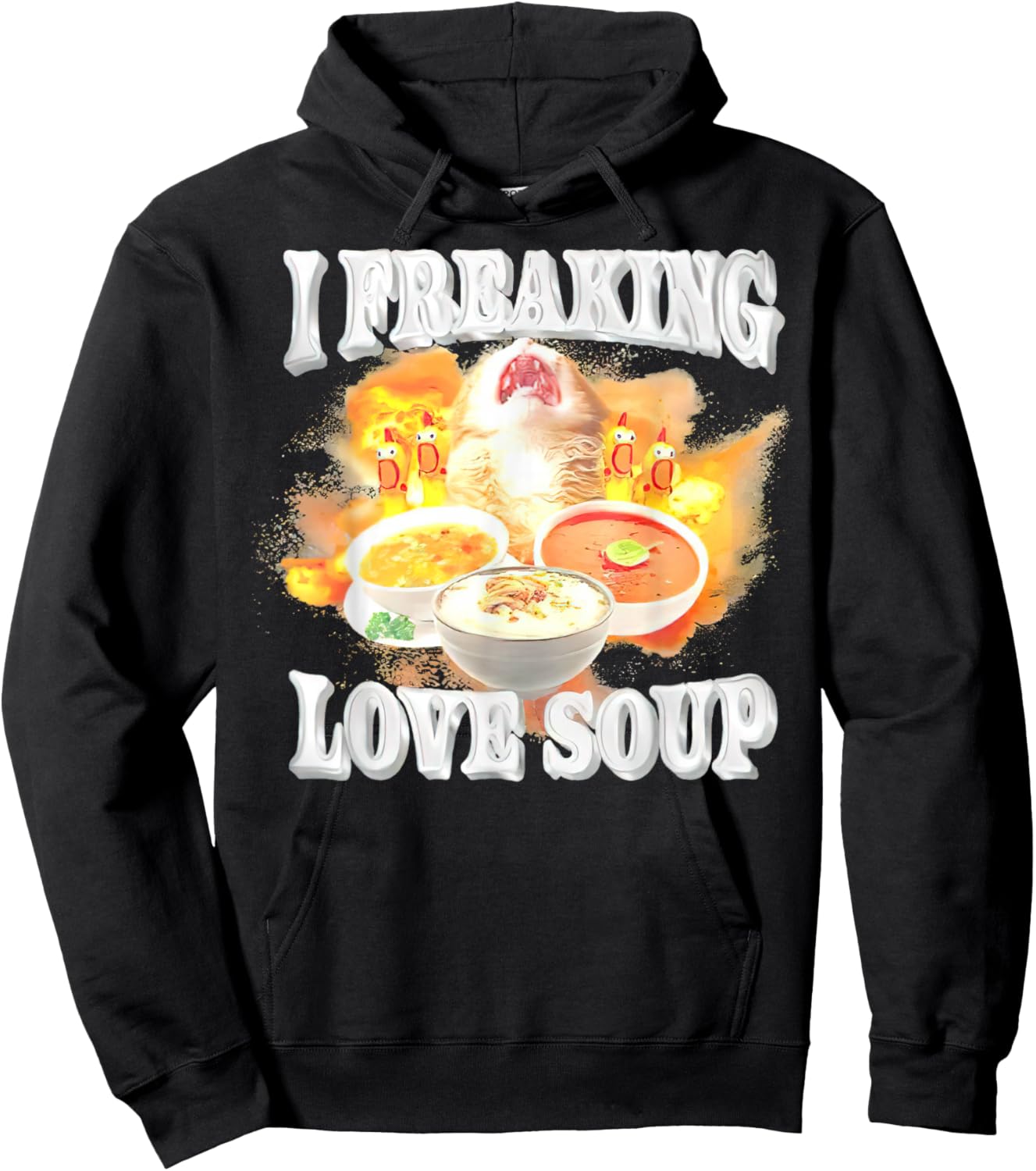 I Freaking Love Soup Kitten Hoodie - Hoodie | Black