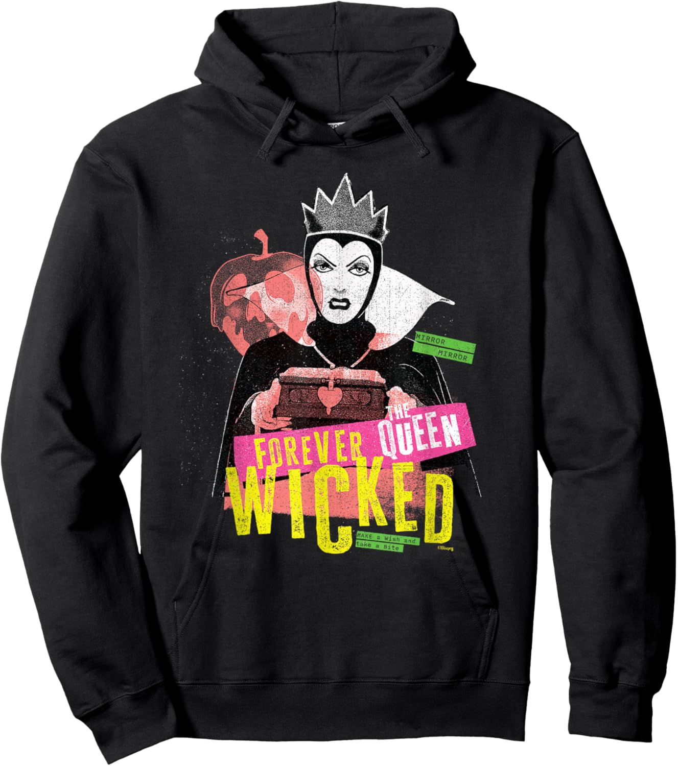 Disney Villains Snow White Evil Queen Forever Wicked Band Hoodie - Hoodie | Black