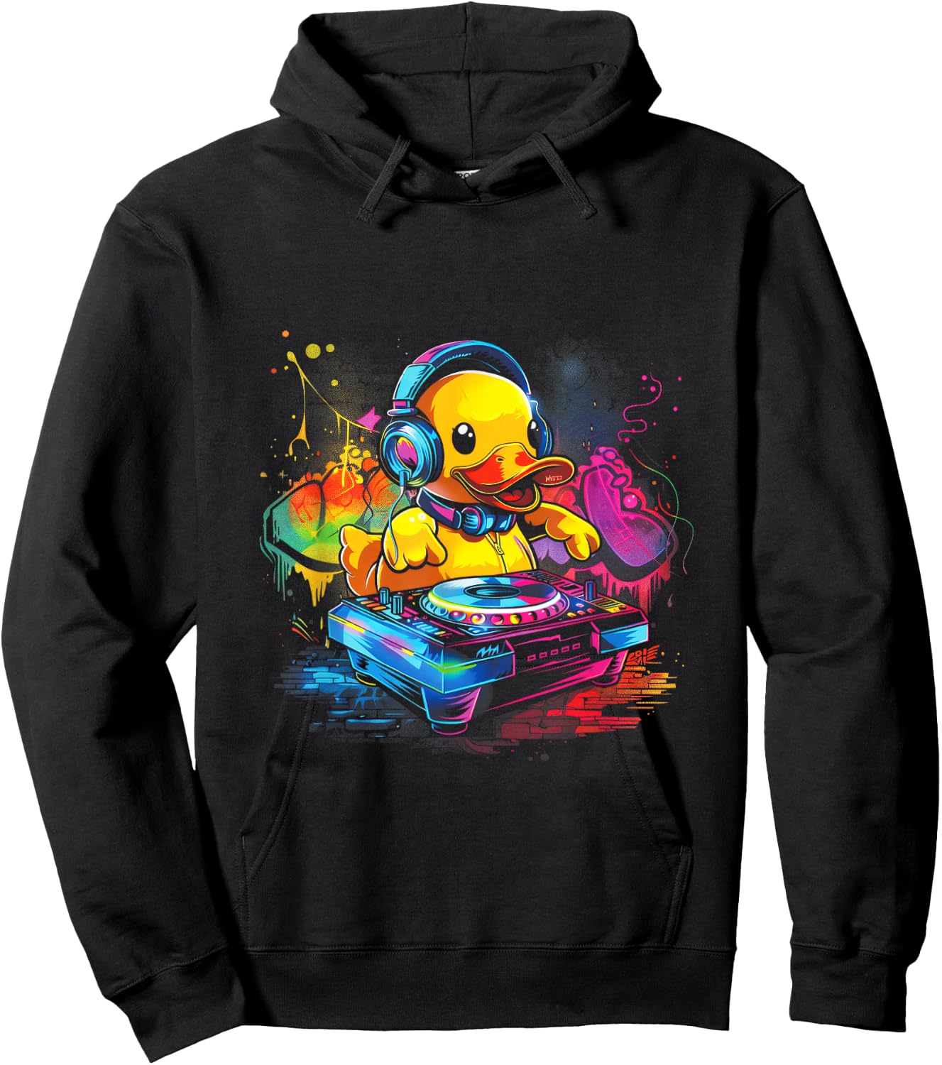 Cute duck DJ Duck DJ Rave Music festival Hoodie - Hoodie | Black