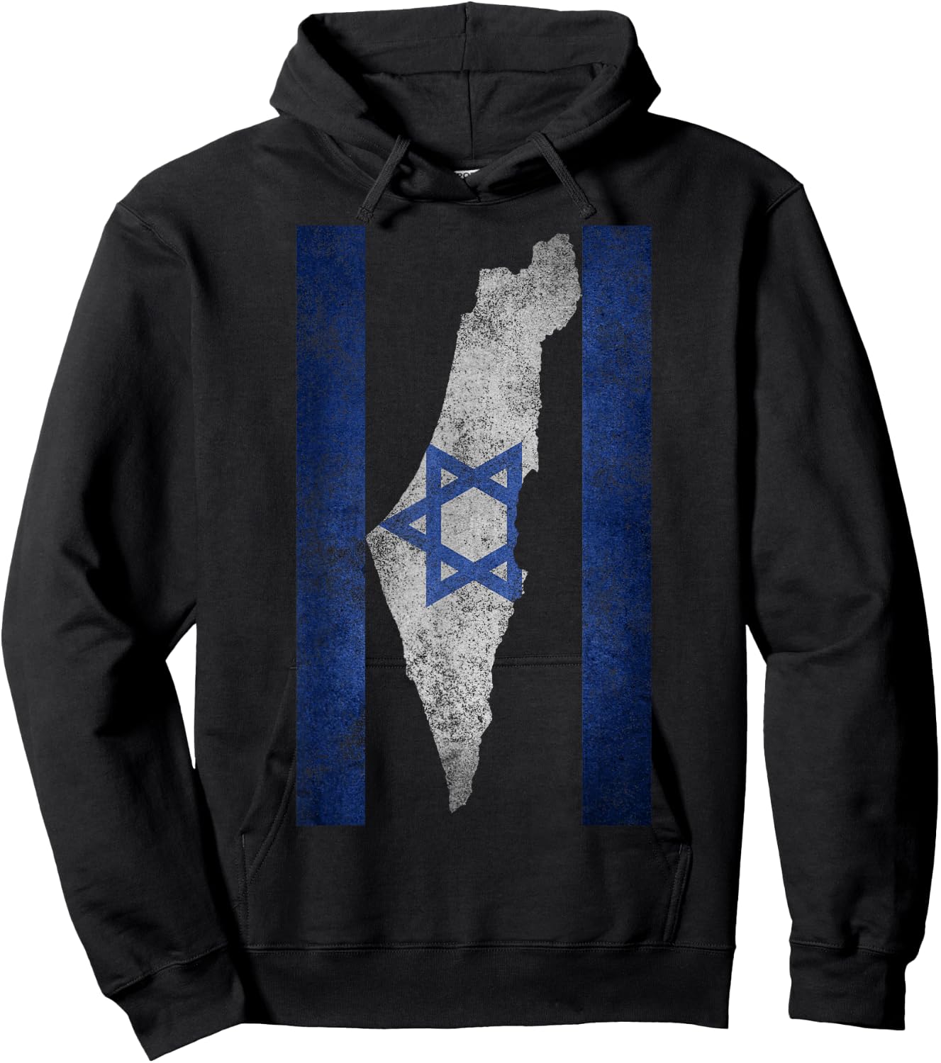 Israel Map Travel Jews Proud Jewish Gifts Israeli Flag Hoodie - Hoodie | Black