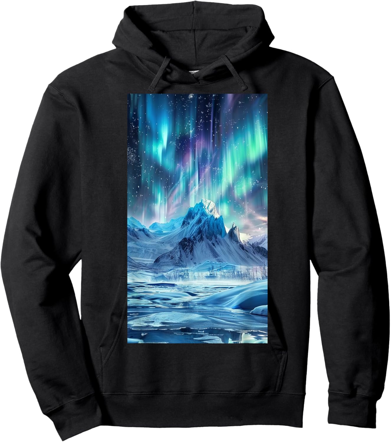 Northern Lights Display Aurora Borealis Hoodie - Hoodie | Black