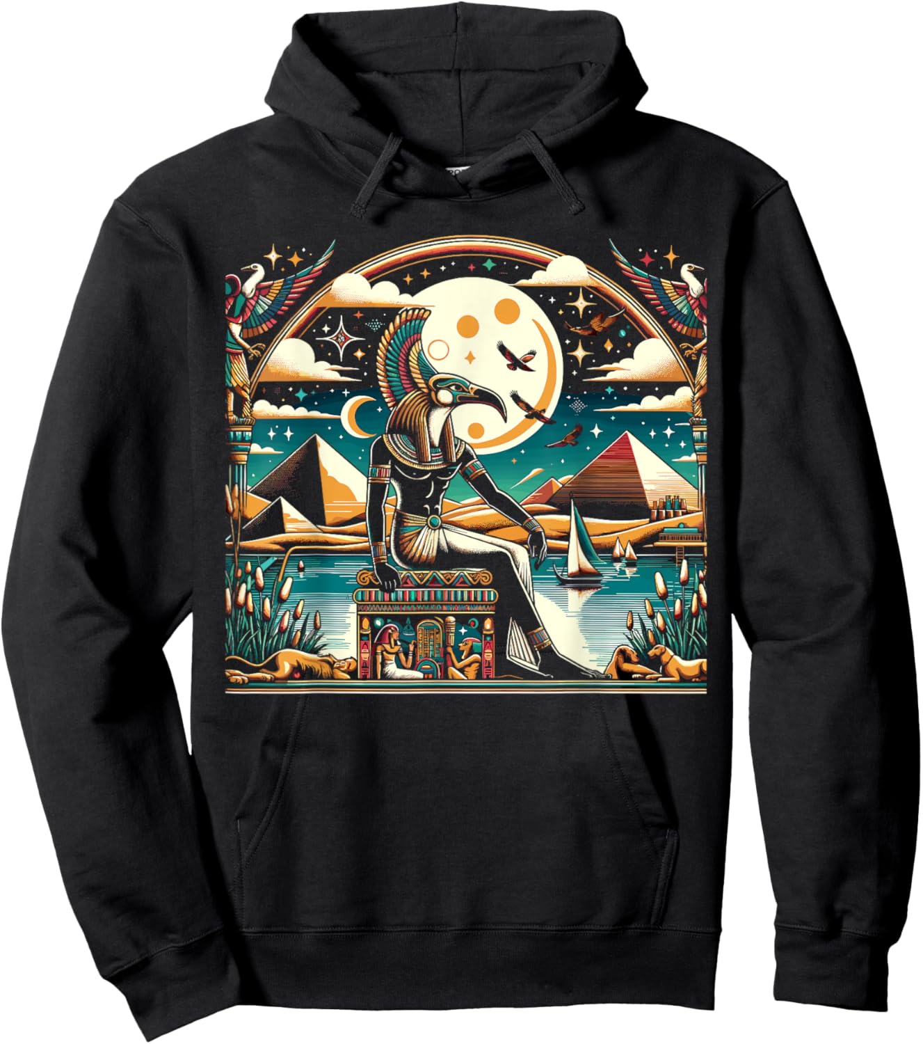 Thoth Egyptian Mythology Diety Ibis Ancient Egypt Hoodie - Hoodie | Black
