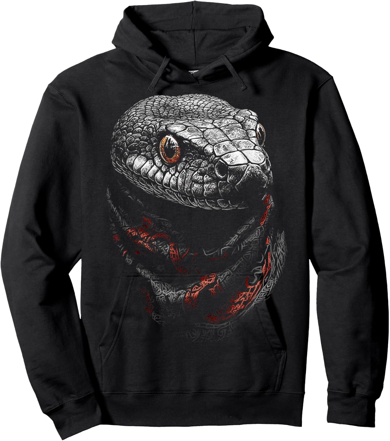 Snake Animal Graphic Art Snake Hoodie - Hoodie | Black