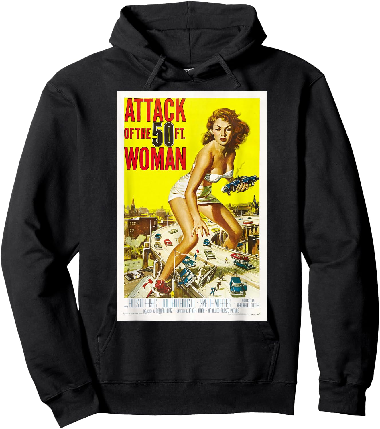 Attack of The 50ft Woman - Vintage Movie Poster Hoodie - Hoodie | Black