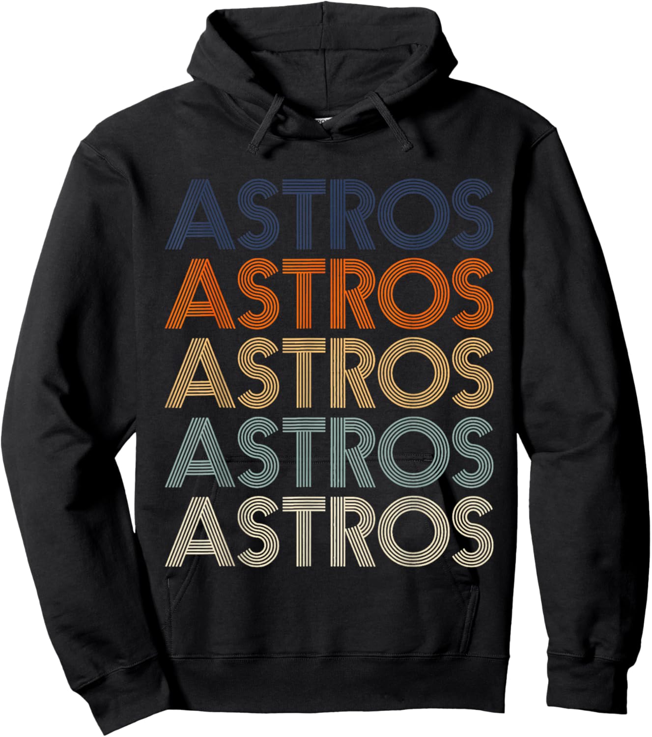 Vintage Astros Retro Style 70s 80s First Name Hoodie - Hoodie | Black