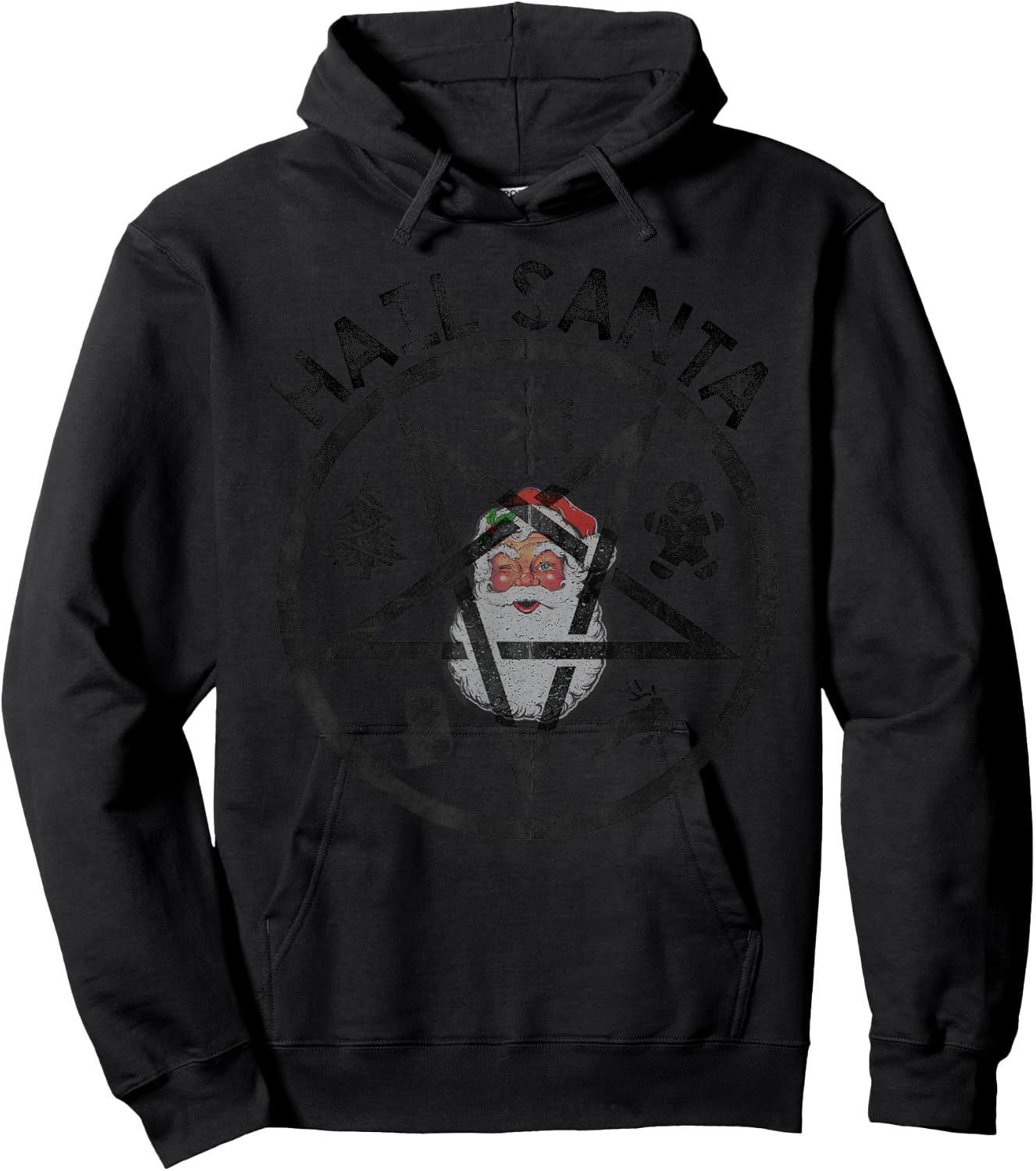 Hail Santa - Not Satan Hoodie - Hoodie | Black