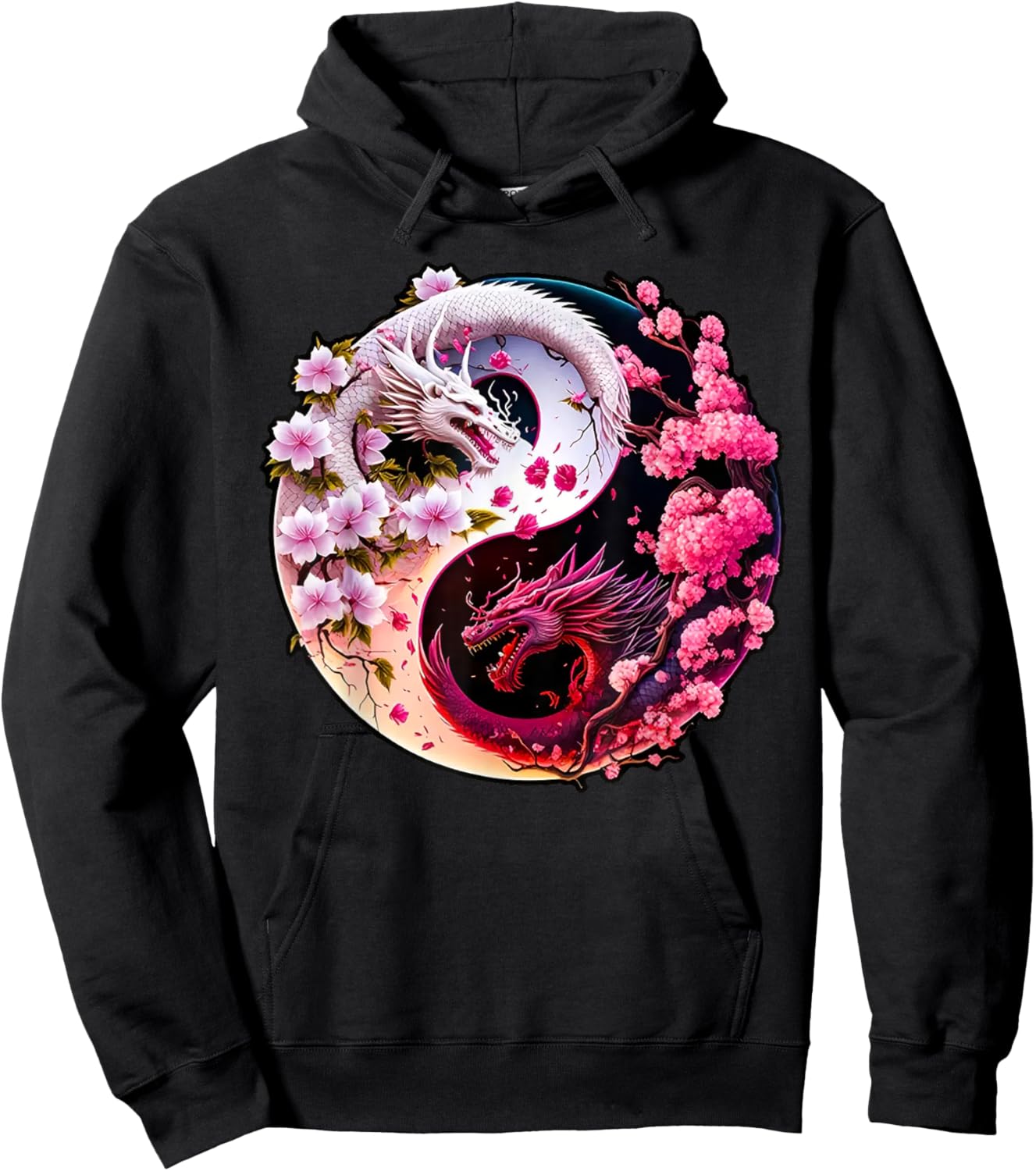 Dragon Yin Yang Chinese New Year 2024 Year Of The Dragon Hoodie - Hoodie | Black