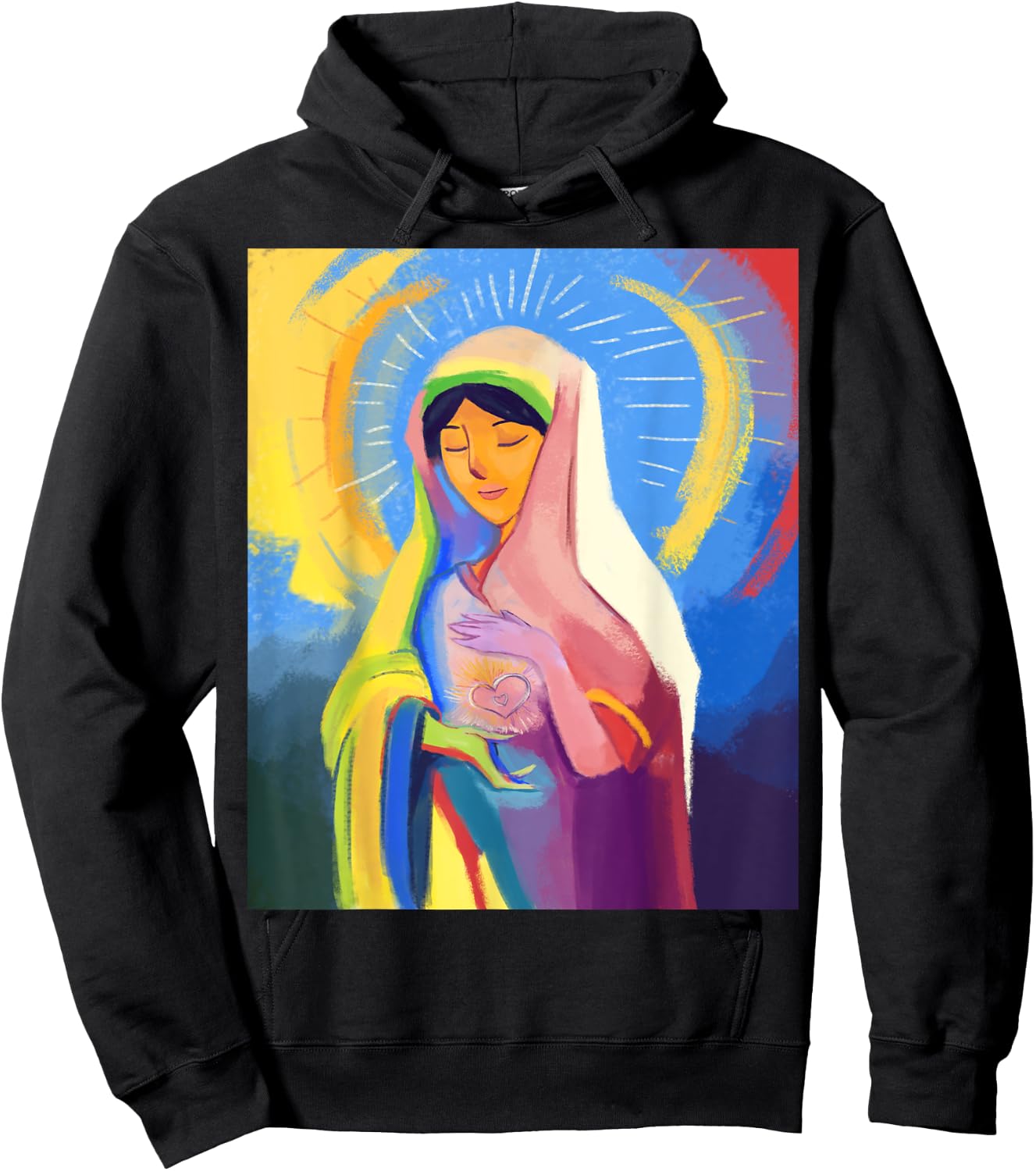 Our Blessed Mother Mary Mother Of Jesus Pro Life Catholic Hoodie - Hoodie | Black