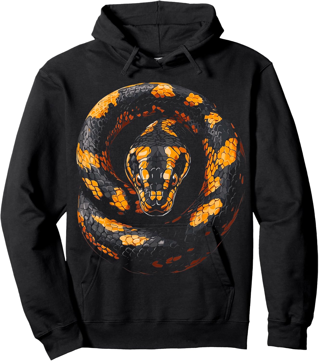 Snake Animal Graphic Artwork Snake Hoodie - Hoodie | Black