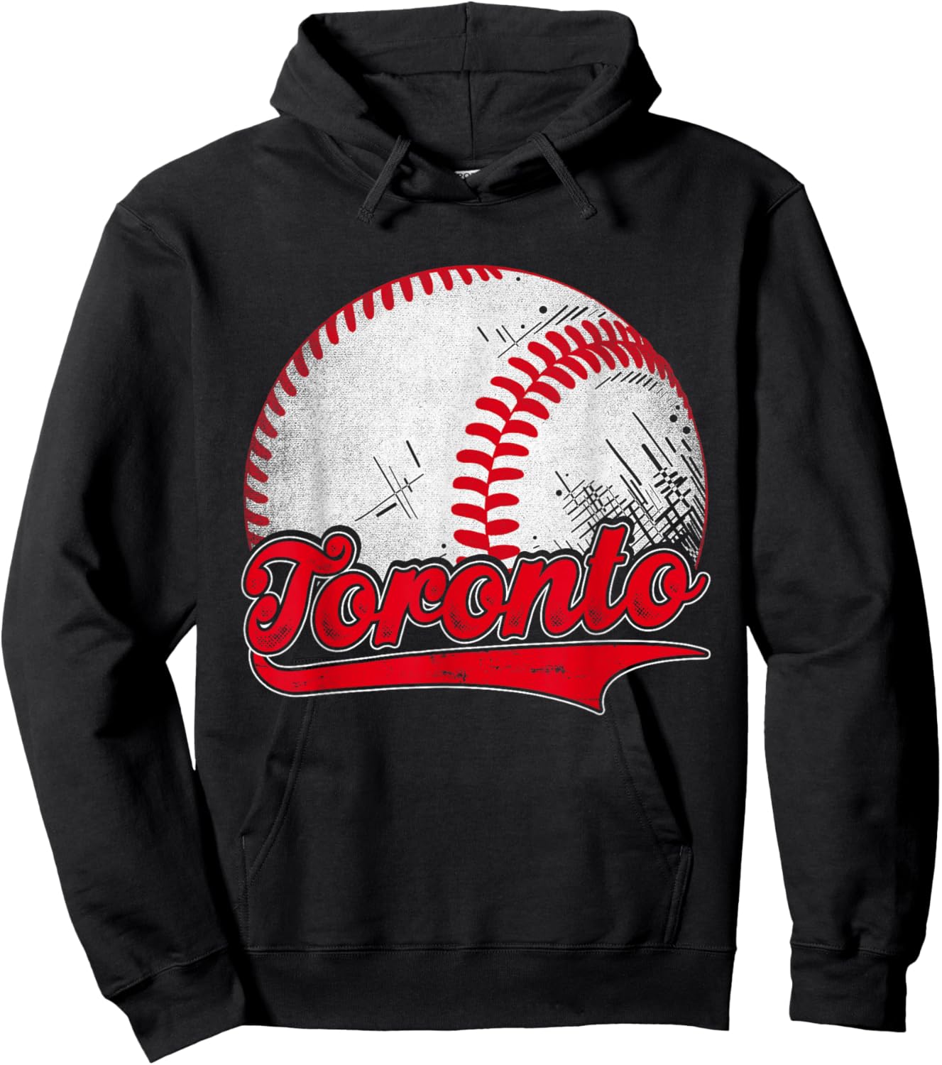 Vintage Toronto Graphic For Baseball Lover Men Women Hoodie - Hoodie | Black