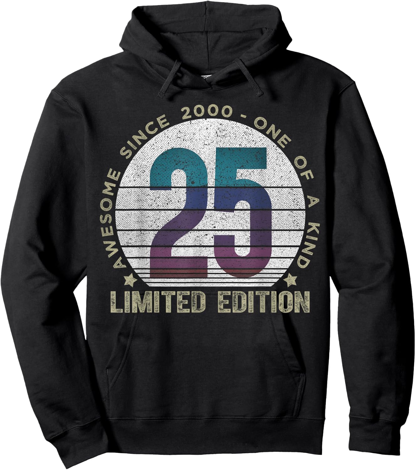 25 Year Old Gifts Vintage 2000 Limited Edition 25th Birthday Hoodie - Hoodie | Black
