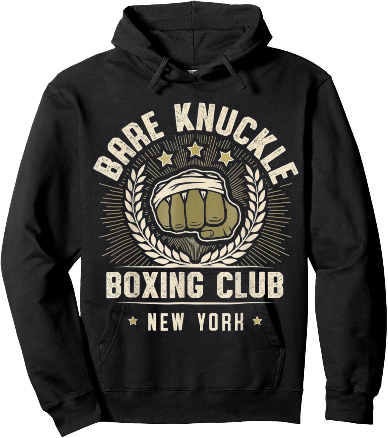 Vintage Bare Knuckle Boxing Club Est 1950 Boxing Hand Hoodie - Hoodie | Black
