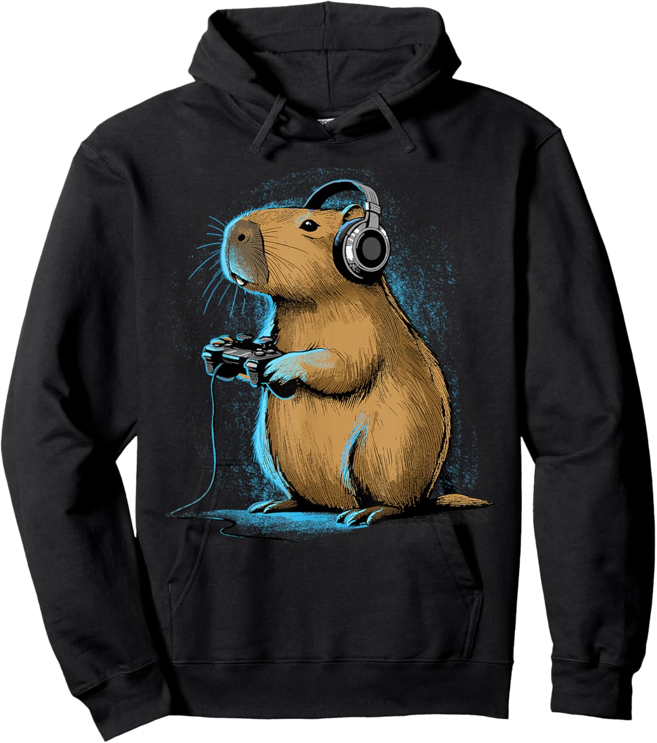 Capybara Shirt Gamer Capybara Video Games Lover Funny Gaming Hoodie - Hoodie | Black