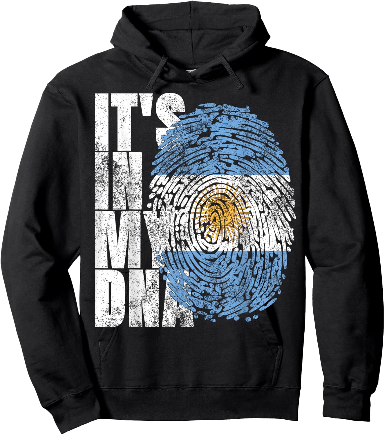 It's In My DNA Argentinian Cool Hispanic Gift Argentina Flag Hoodie - Hoodie | Black
