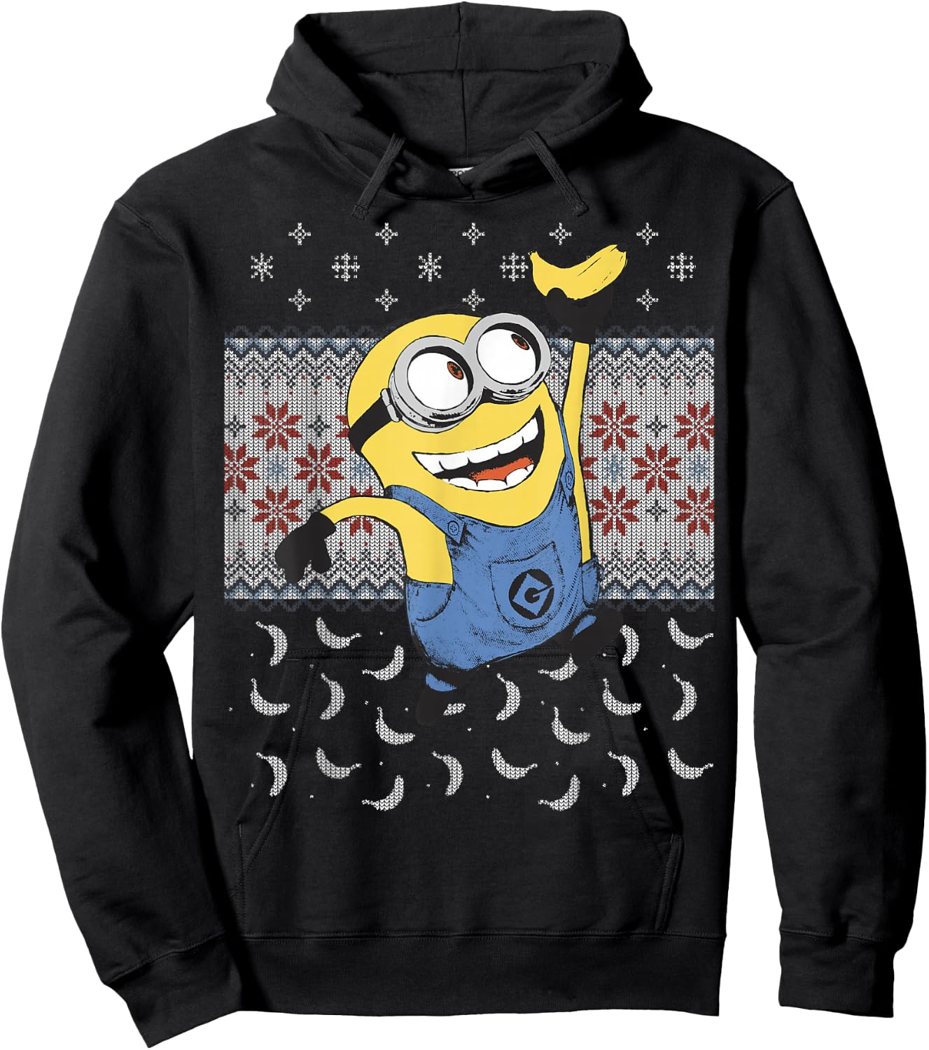 Despicable Me Minions Banana Ugly Christmas Hoodie - Hoodie | Black