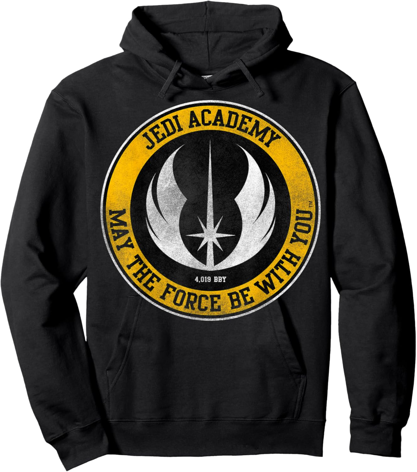 Star Wars Jedi Academy May The Force Be With You Text , Black, S Hoodie - Hoodie | Black