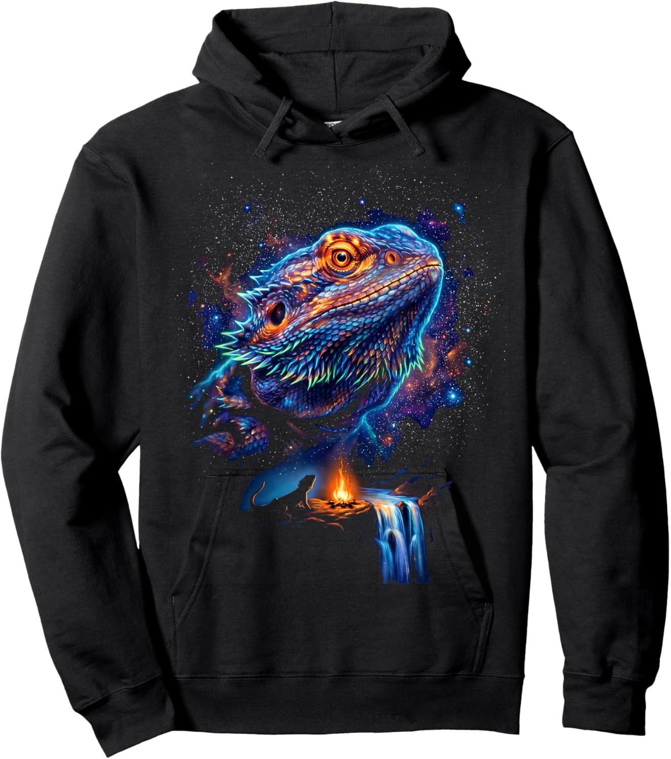 Bearded Dragon Art for Exotic Pet Enthusiasts Hoodie - Hoodie | Black