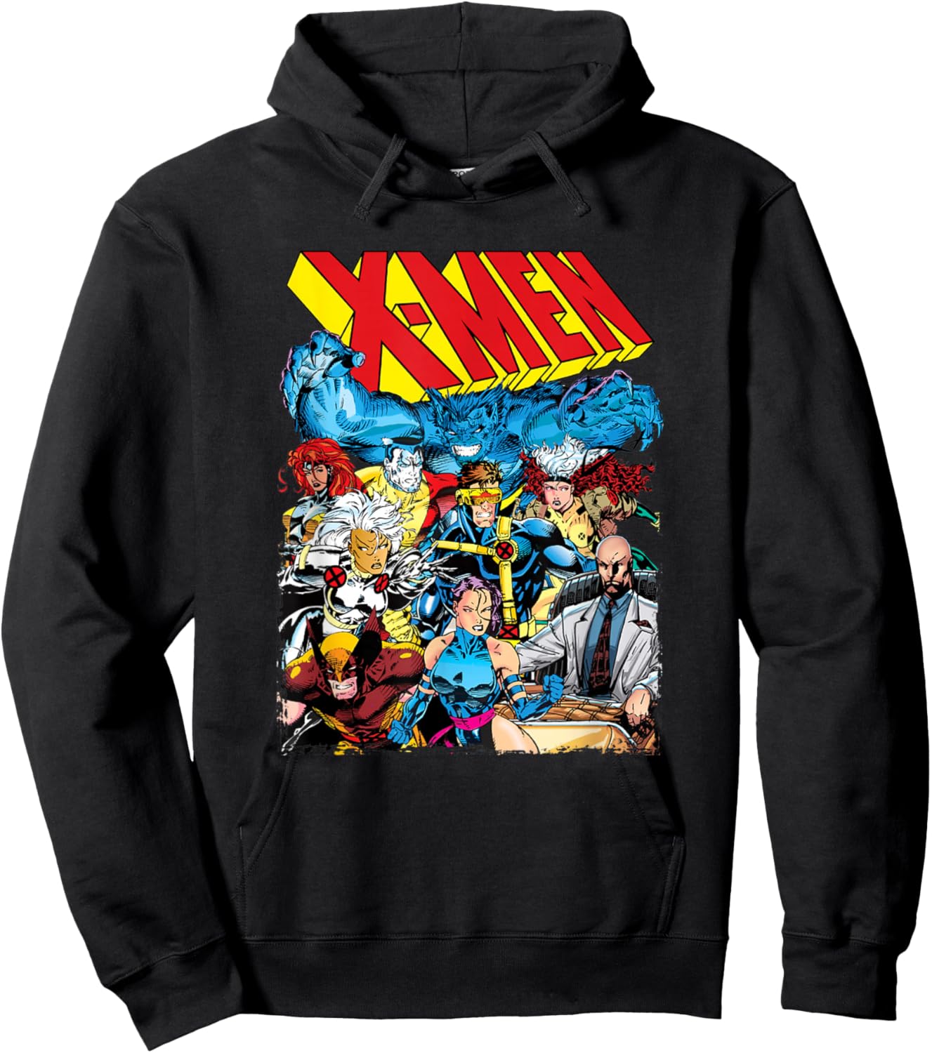 Marvel X-Men 80's Style Colorful Group Shot Poster Hoodie - Hoodie | Black