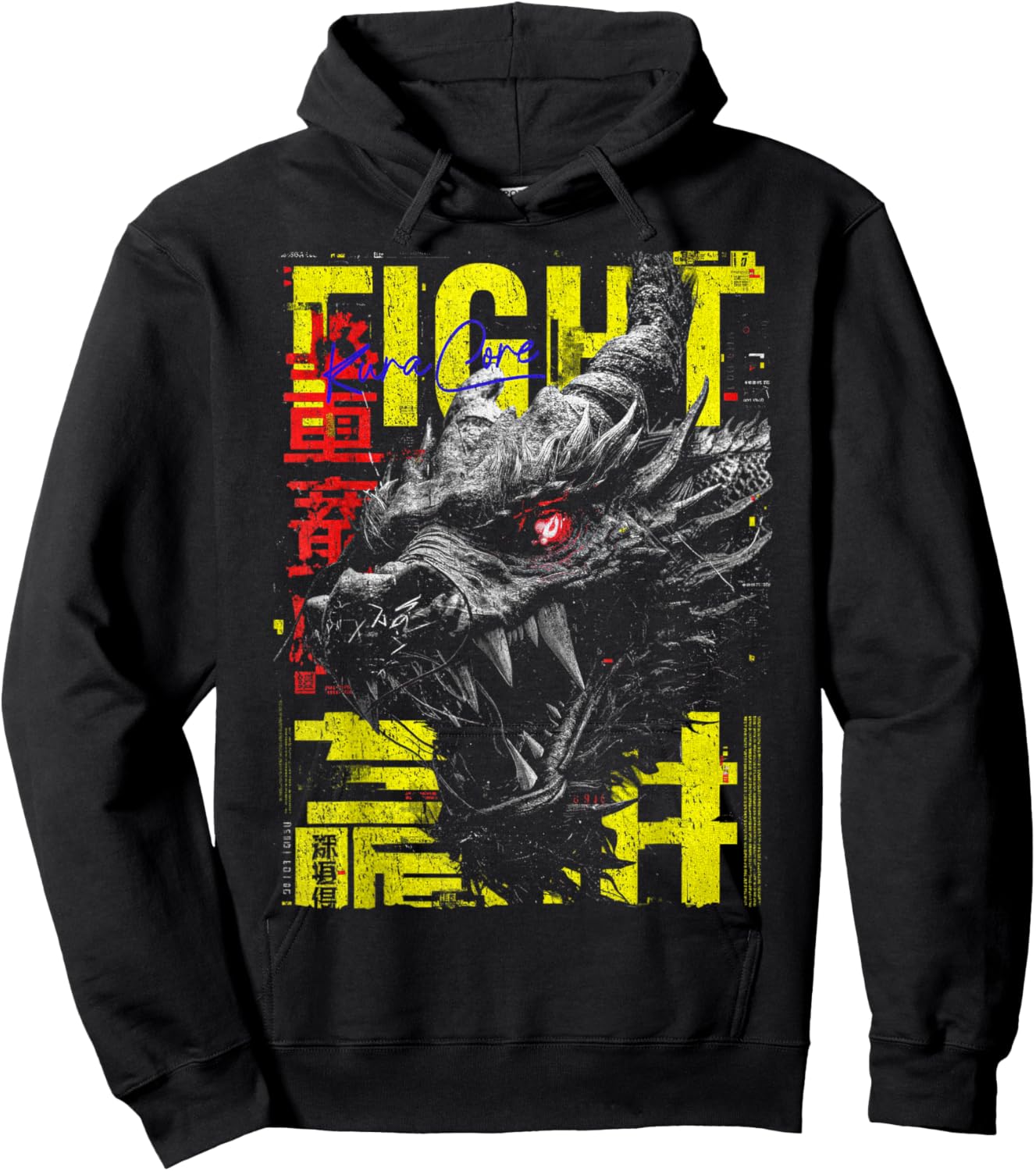Japan Streetwear Cyberpunk Y2K Techwear Retro Manga Anime Hoodie - Hoodie | Black
