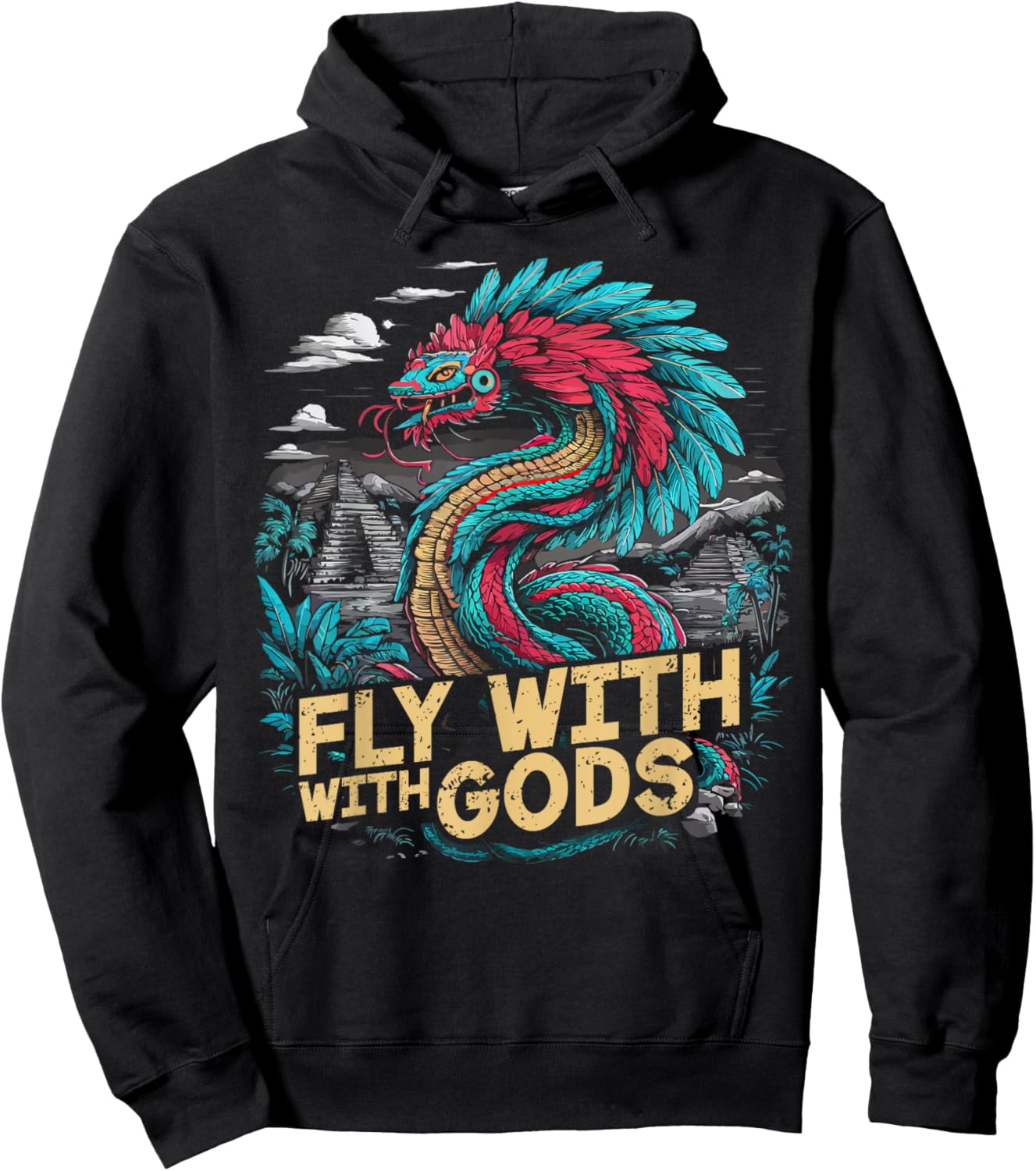 Aztec God Aztec Culture Mayan Indigenous Quetzalcoatl Hoodie - Hoodie | Black