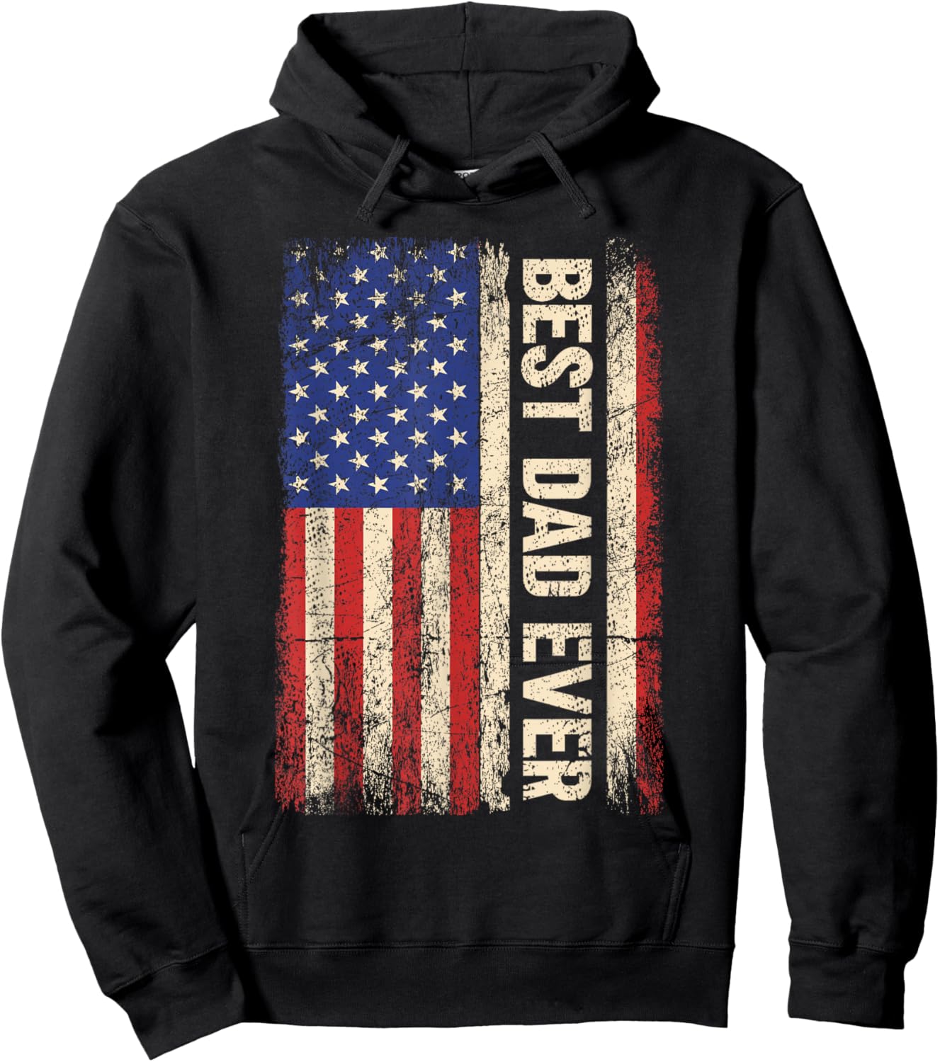 Best Dad Ever US American Flag Gifts For Father's Day Men Hoodie - Hoodie | Black