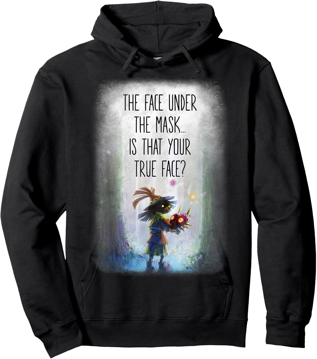 The Legend of Zelda Majora's Mask is That Your True Face Hoodie - Hoodie | Black