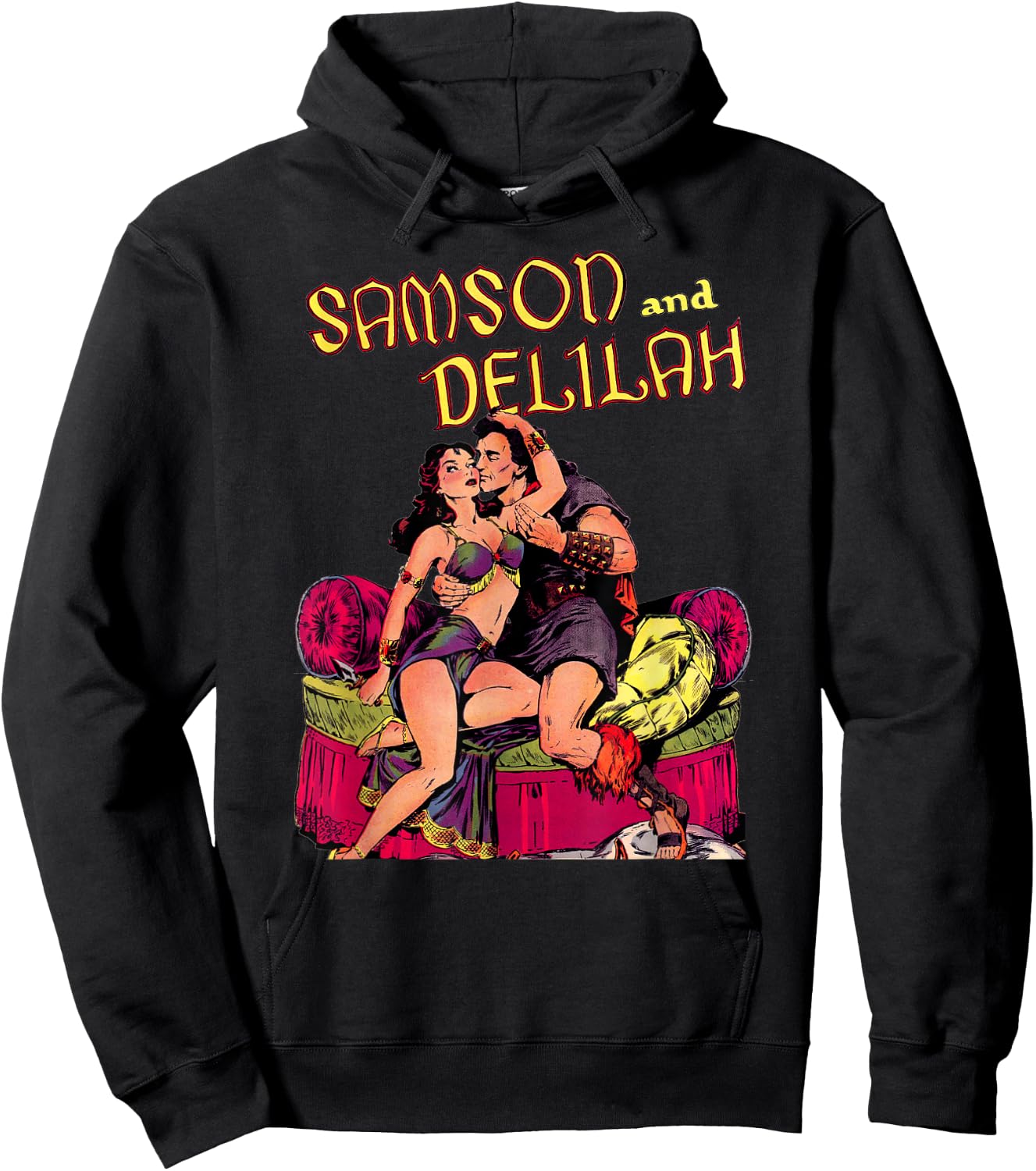Classic Christian Bible Stories-Samson and Delilah Hoodie - Hoodie | Black