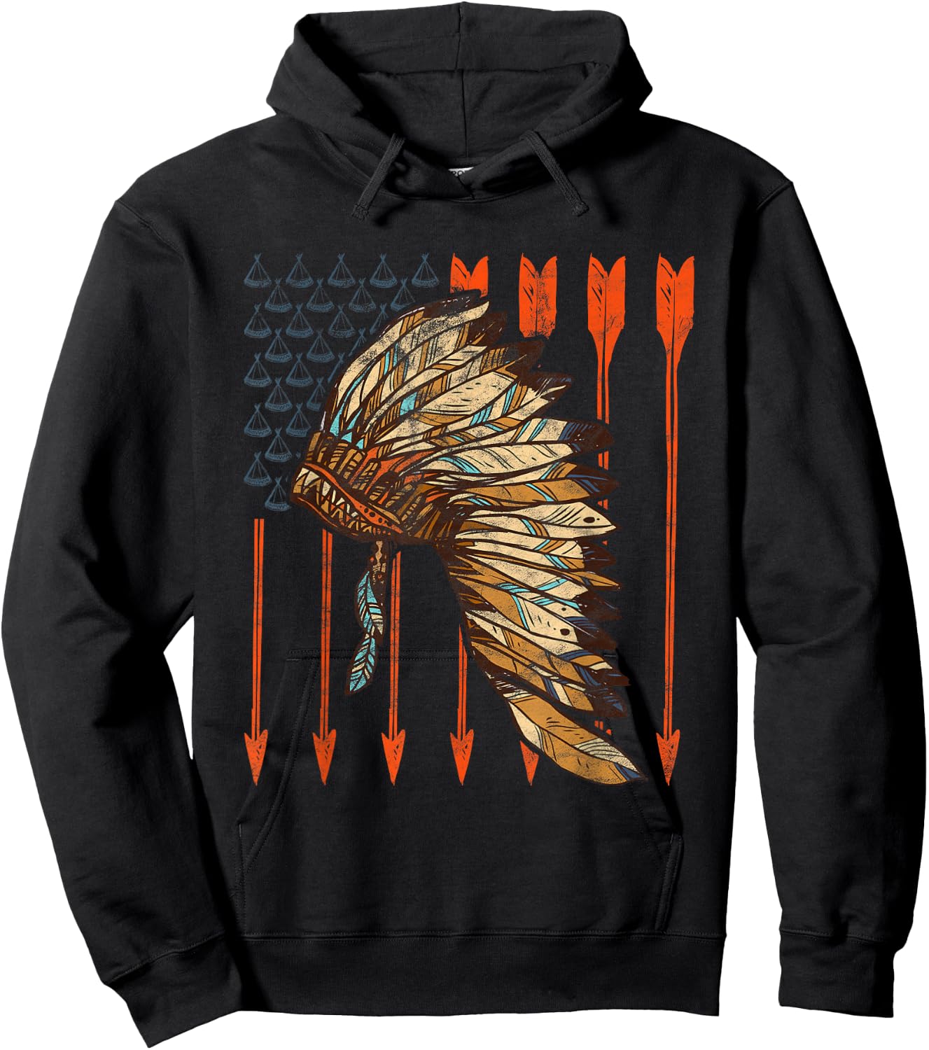 Cherokee Indigenous Tribal Leader Native American Hoodie - Hoodie | Black