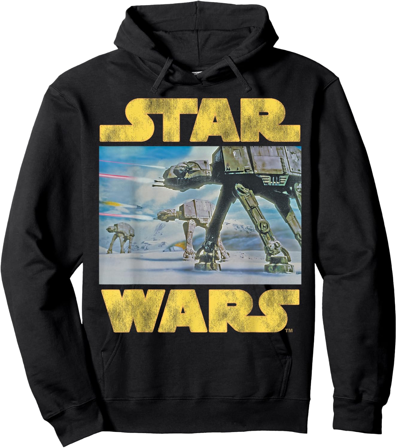 Star Wars Vintage Imperial AT-AT Battle of Hoth Hoodie - Hoodie | Black