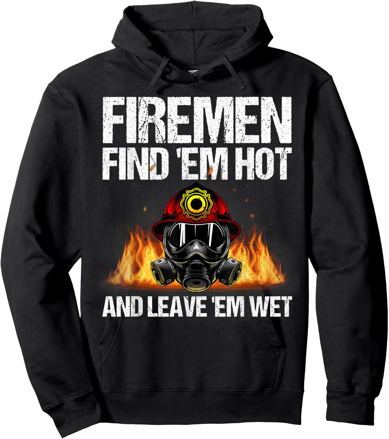 Funny Firefighter Design Boys Firefighting Fireman Hoodie - Hoodie | Black
