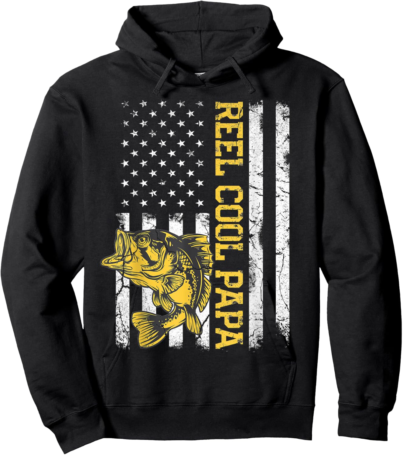 Father's Day Gifts Funny Fishing Reel Cool Papa Dad Joke Men Hoodie - Hoodie | Black
