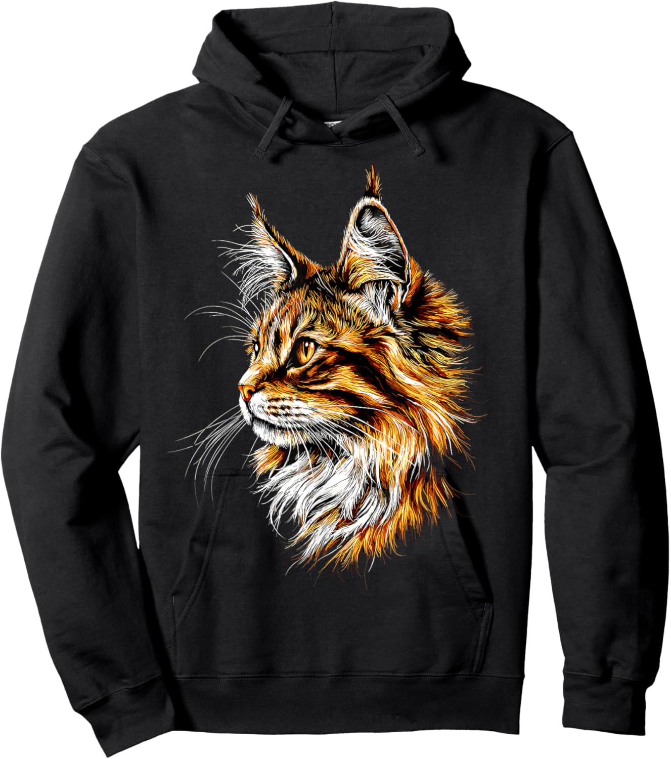 Maine Coon Katze Cat Katzenliebhaber Süße Maine-Coon Katzen Hoodie - Hoodie | Black