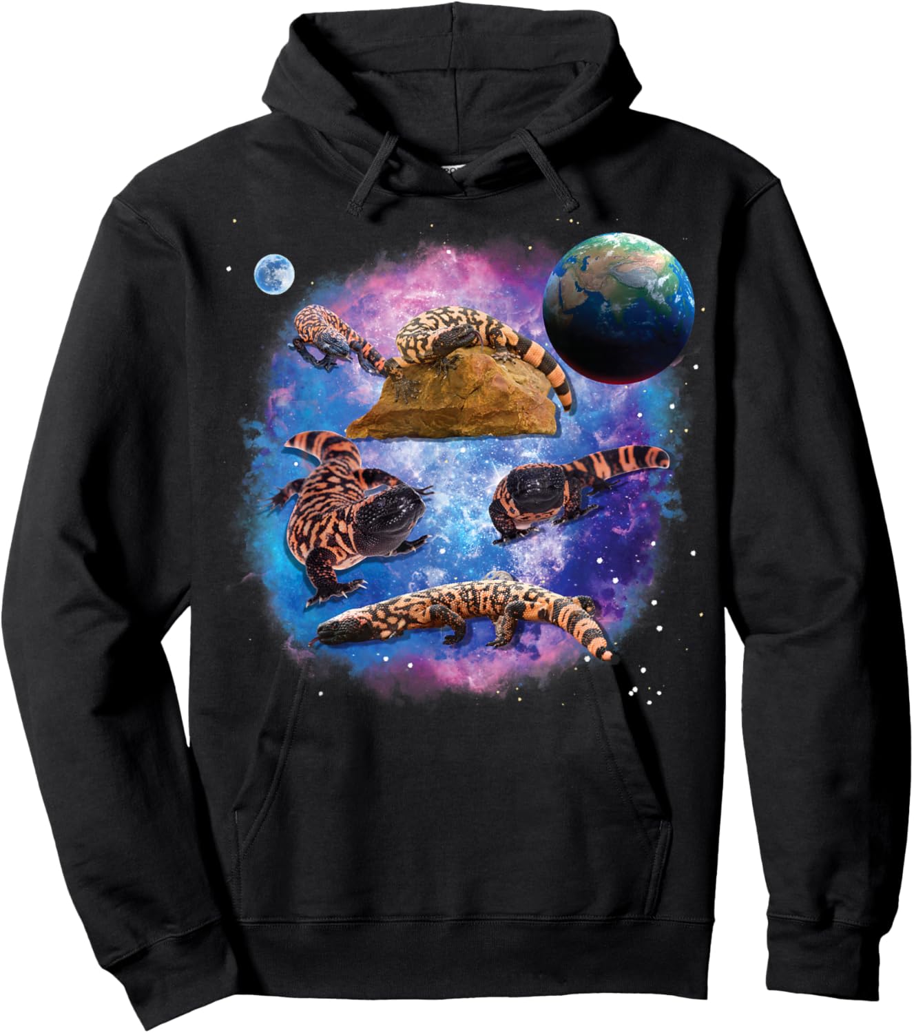Gila Monster Lizards in The Galaxy, Space Gila Monster Hoodie - Hoodie | Black